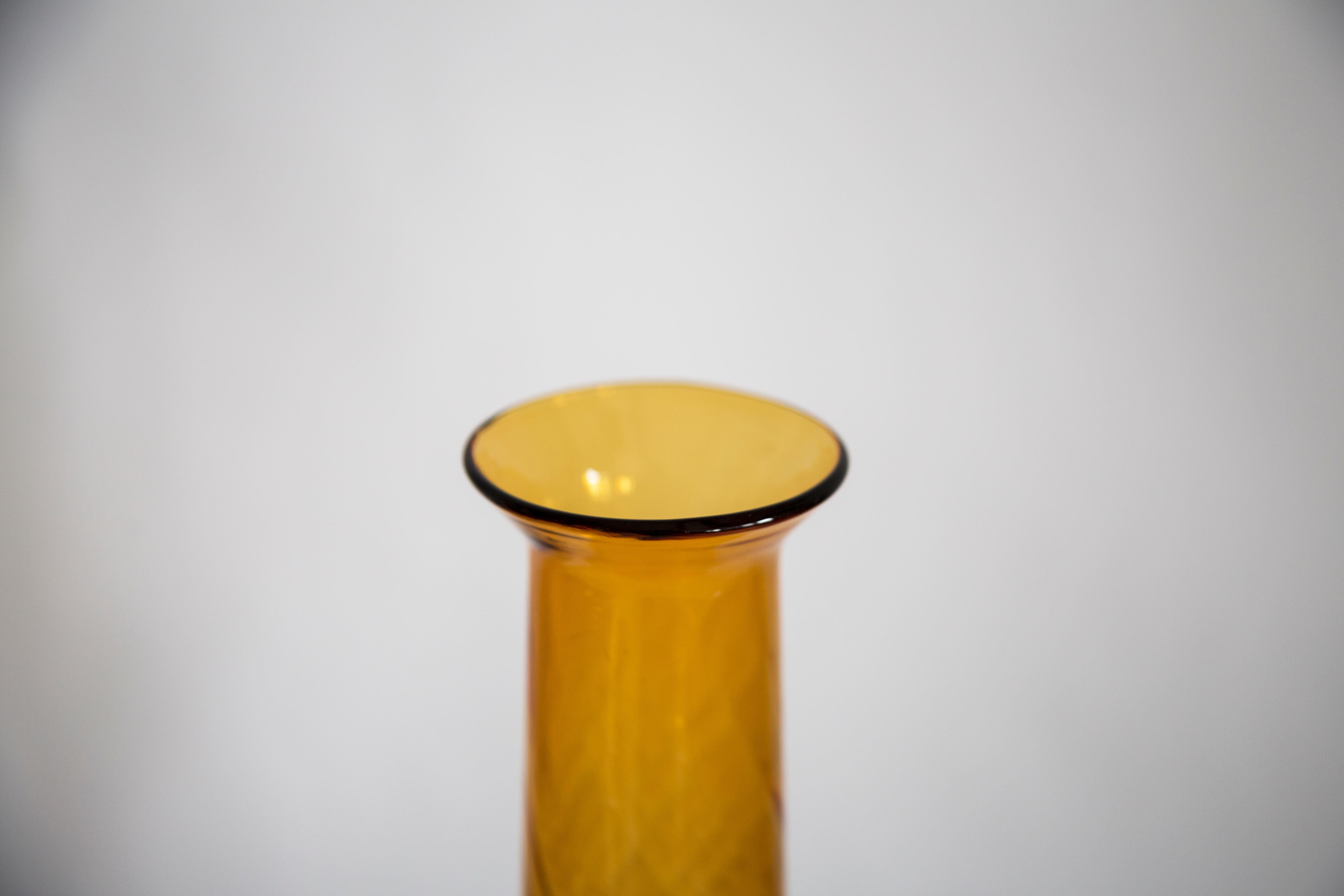 Mid-Century Modern Mid Century Vintage Orange Artistic Glass Vase, Europe, 1970s For Sale