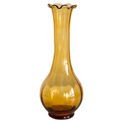Mid Century Retro Orange Artistic Glass Vase, Europe, 1970s