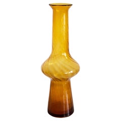 Mid Century Vintage Orange Artistic Glass Vase, Europe, 1970s