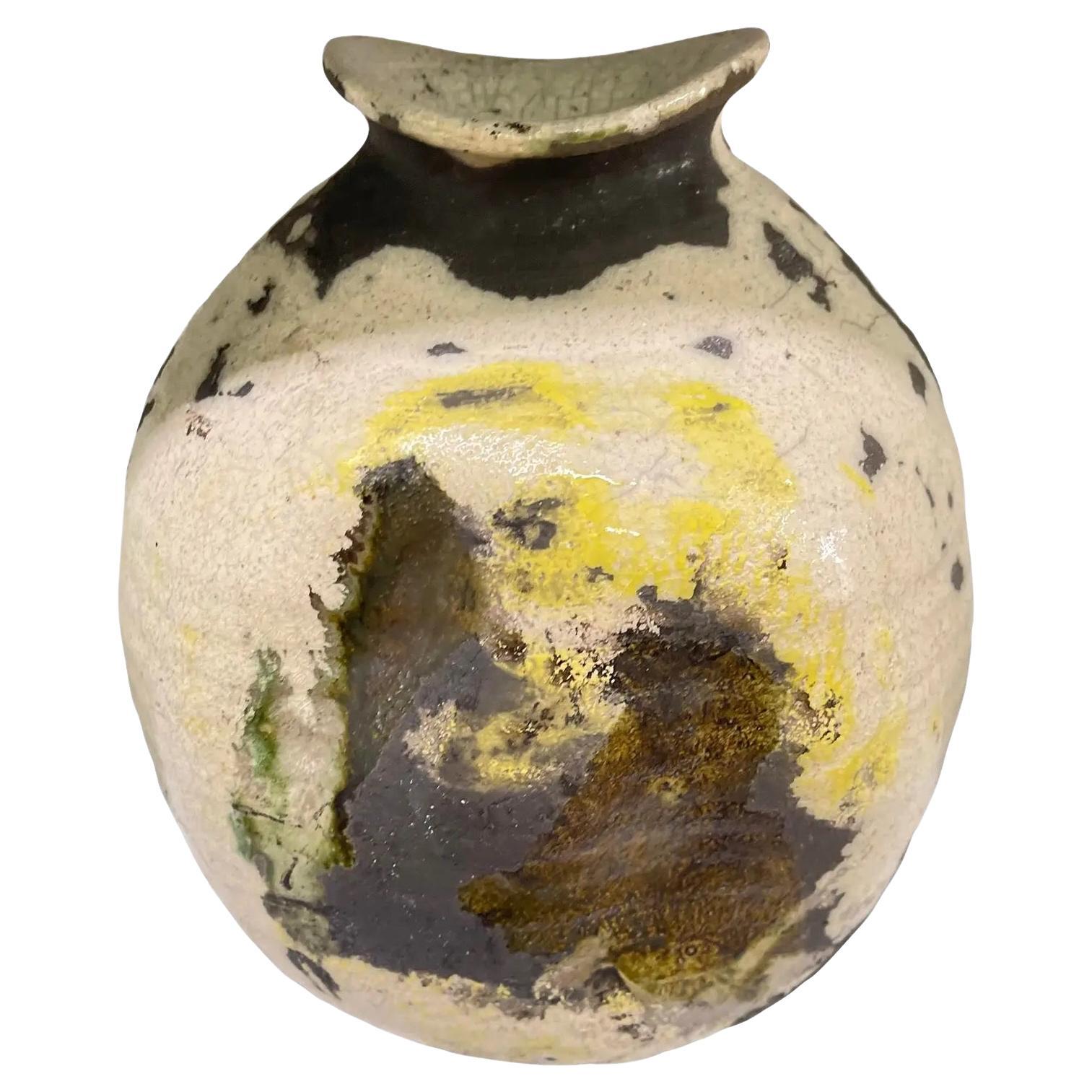 Mid-Century, Vintage Organic Stoneware Pottery Jug / Vessel For Sale
