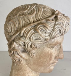 Mid century vintage plaster bust of the athlete by Austin productions