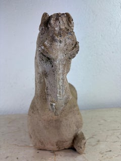 Mid-century vintage plaster horse sculpture