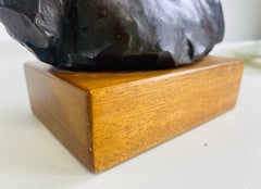 Mid-century vintage plaster sculpture of a young boy