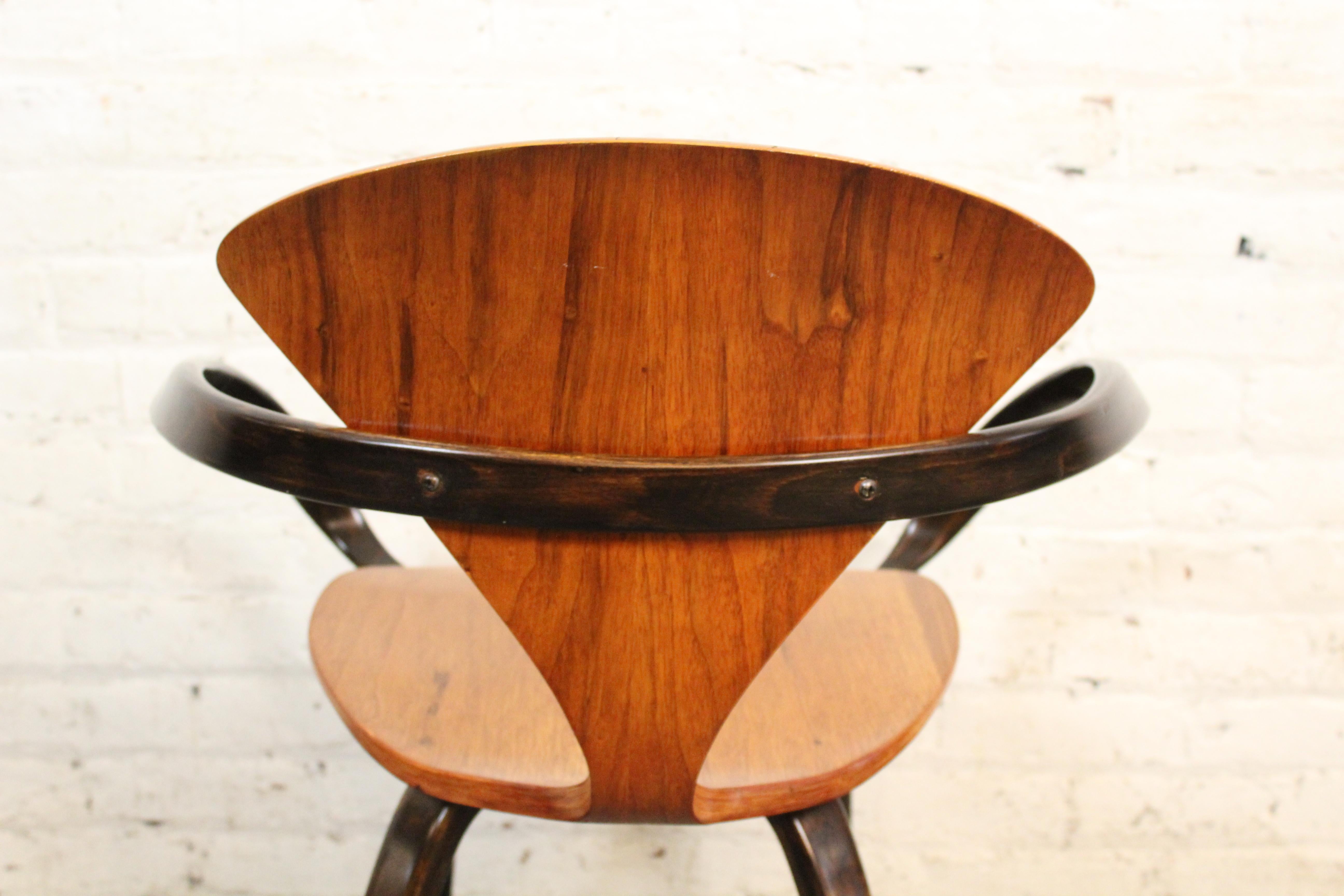 Sedia Pretzel vintage di metà secolo di Norman Cherner in vendita 4
