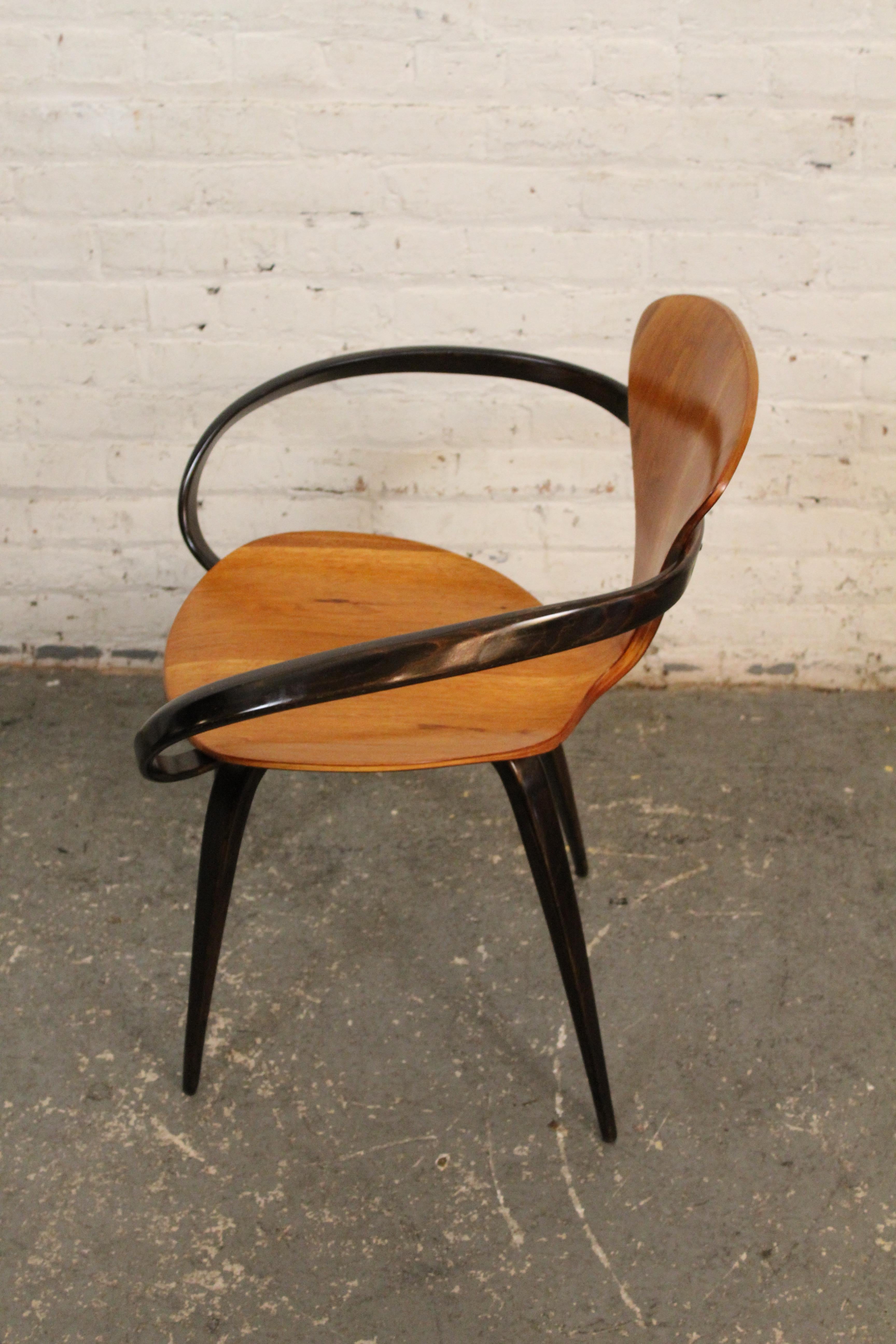 Mid-Century moderno Sedia Pretzel vintage di metà secolo di Norman Cherner in vendita
