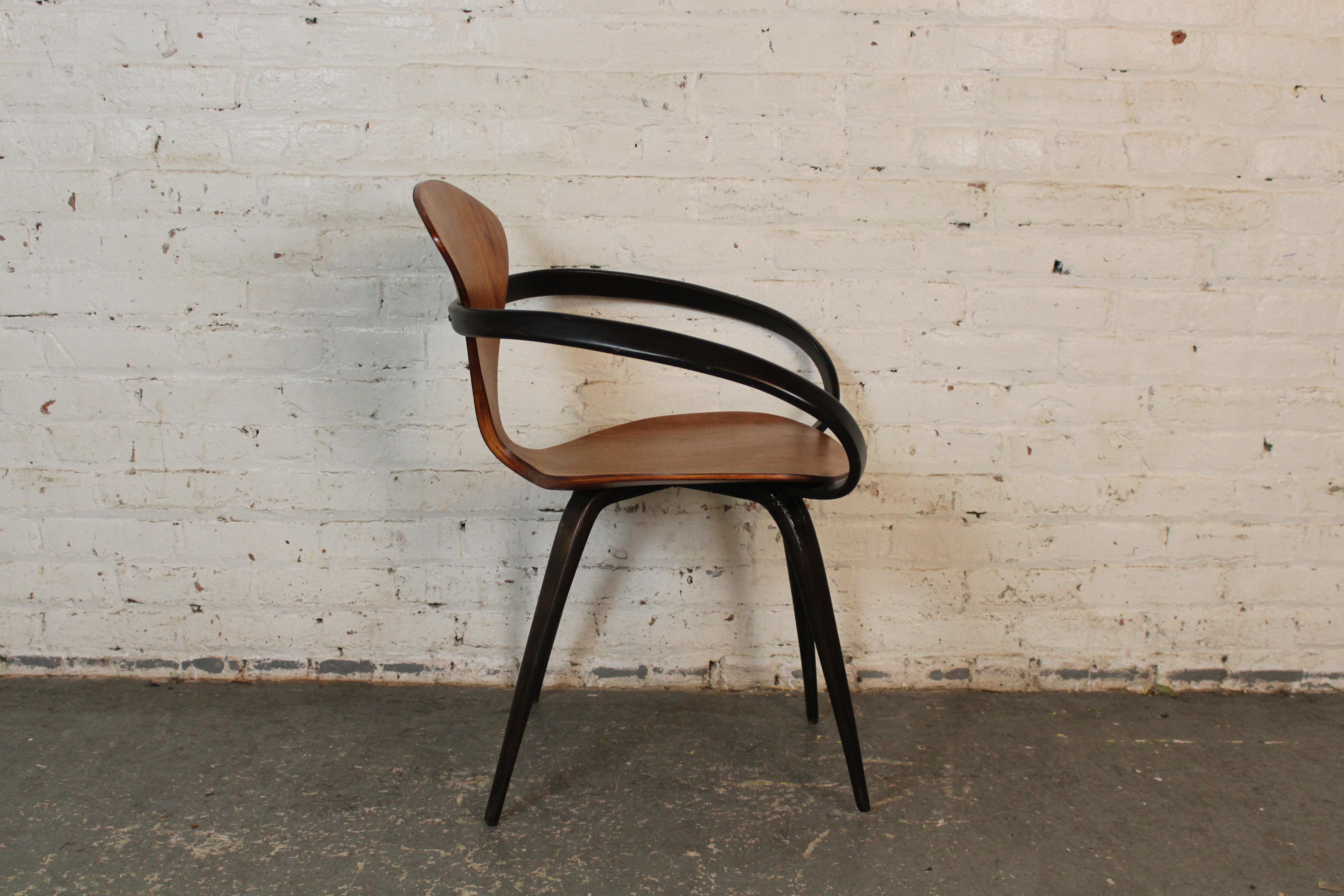 Mid-Century moderno Sedia Pretzel vintage di metà secolo di Norman Cherner in vendita