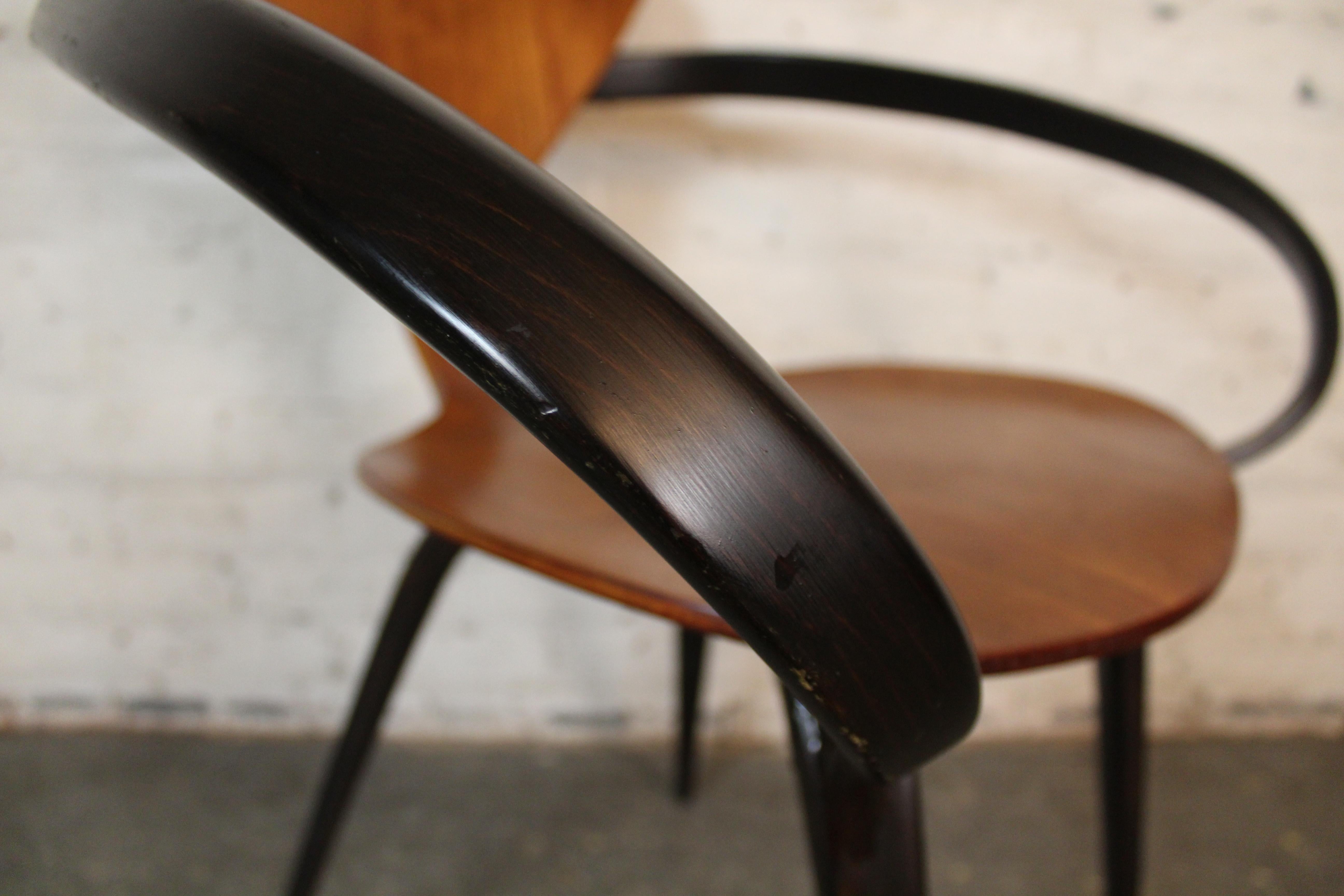 Legno Sedia Pretzel vintage di metà secolo di Norman Cherner in vendita