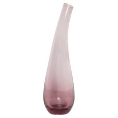 Vase en verre décoratif violet vintage du milieu du siècle, Europe, années 1960