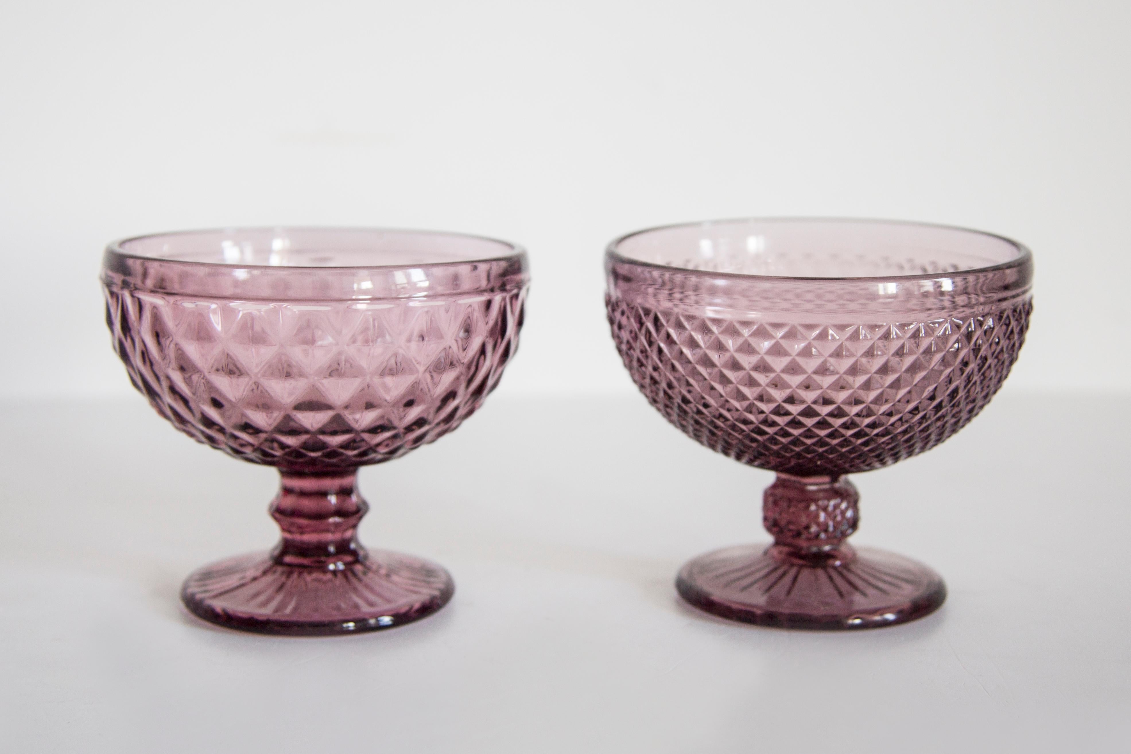 Mid-Century Modern Mid Century Vintage Purple Glass Sugar Bowl, Italy, 1960s For Sale