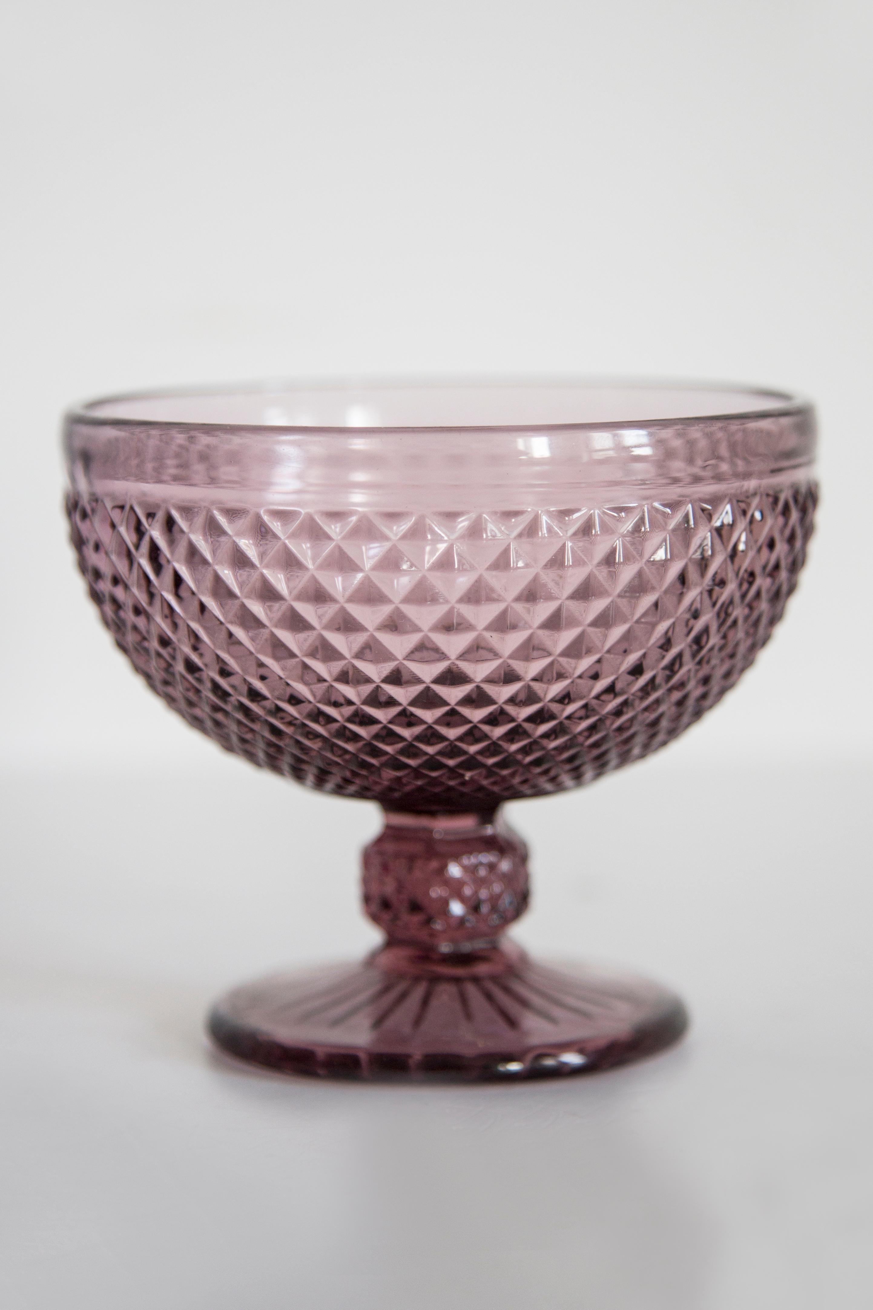 Italian Mid Century Vintage Purple Glass Sugar Bowl, Italy, 1960s For Sale