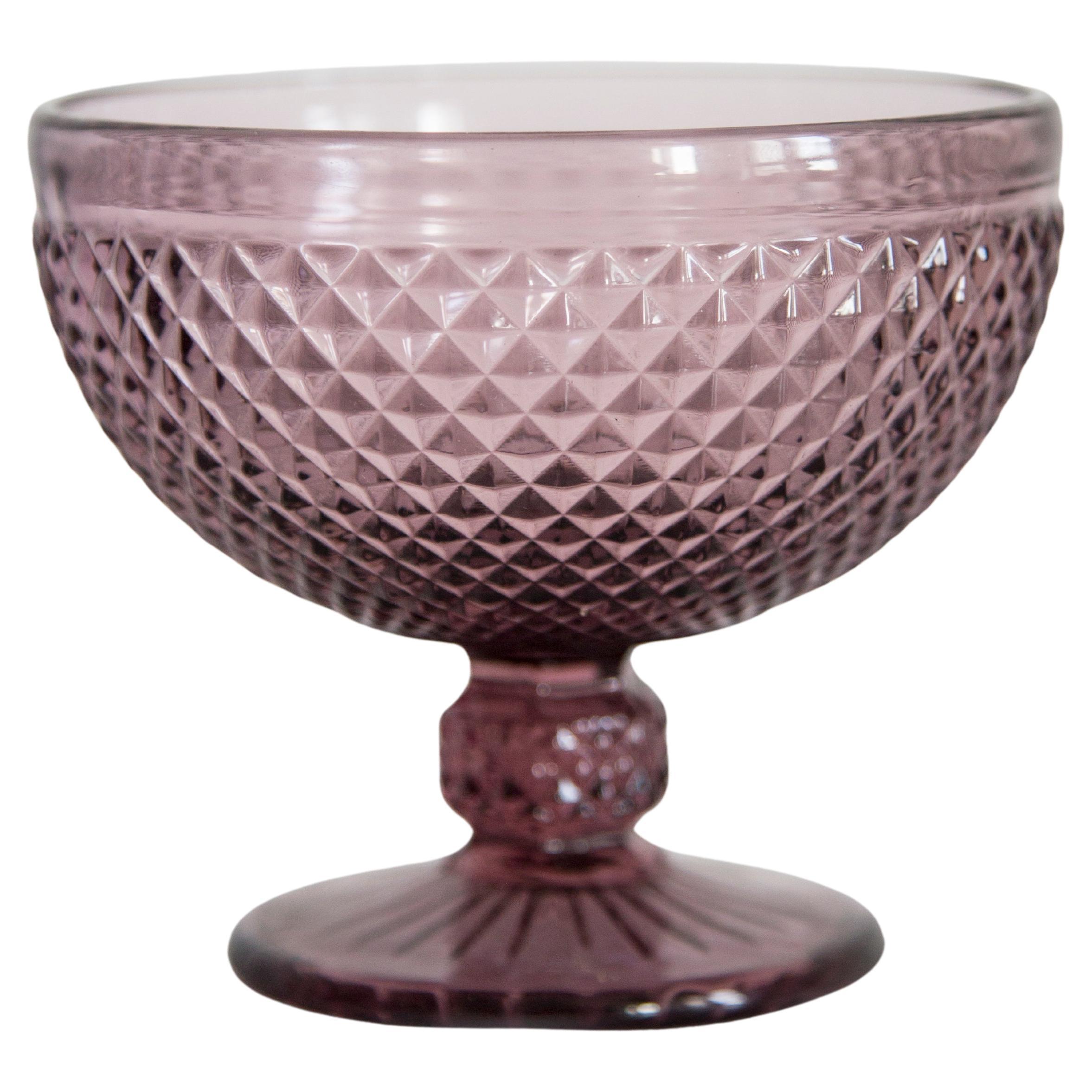Azucarero de cristal morado Mid Century Vintage, Italia, años 60