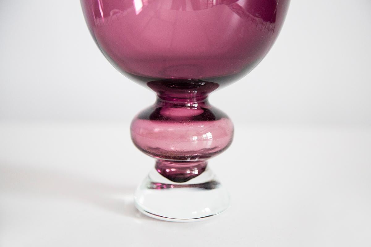 20th Century Mid Century Vintage Purple Small Vase, Europe, 1960s For Sale