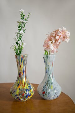 Mid Century Vintage Rainbow colors Murano Vase, Italy, 1960s