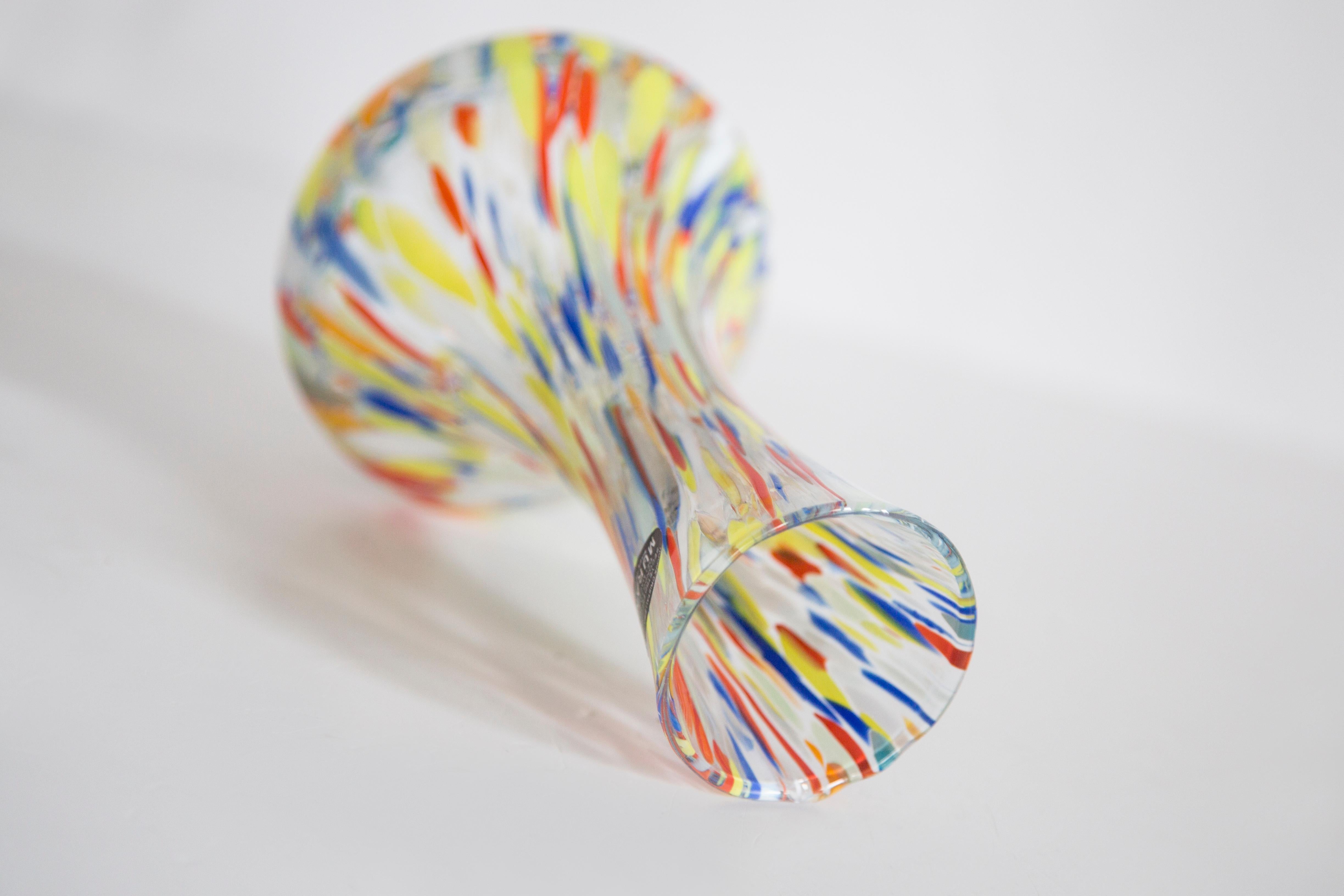 Vaso di Murano con colori arcobaleno di metà secolo, Italia, anni '60 in vendita 1