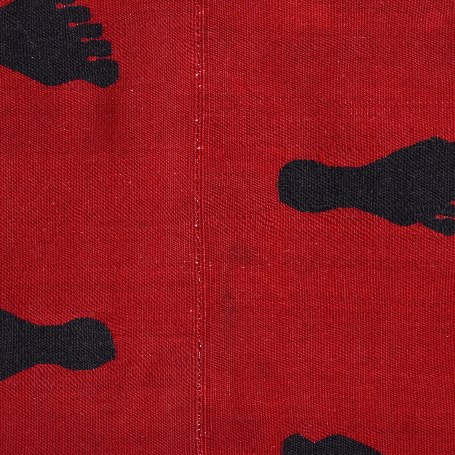 red and black tapestry