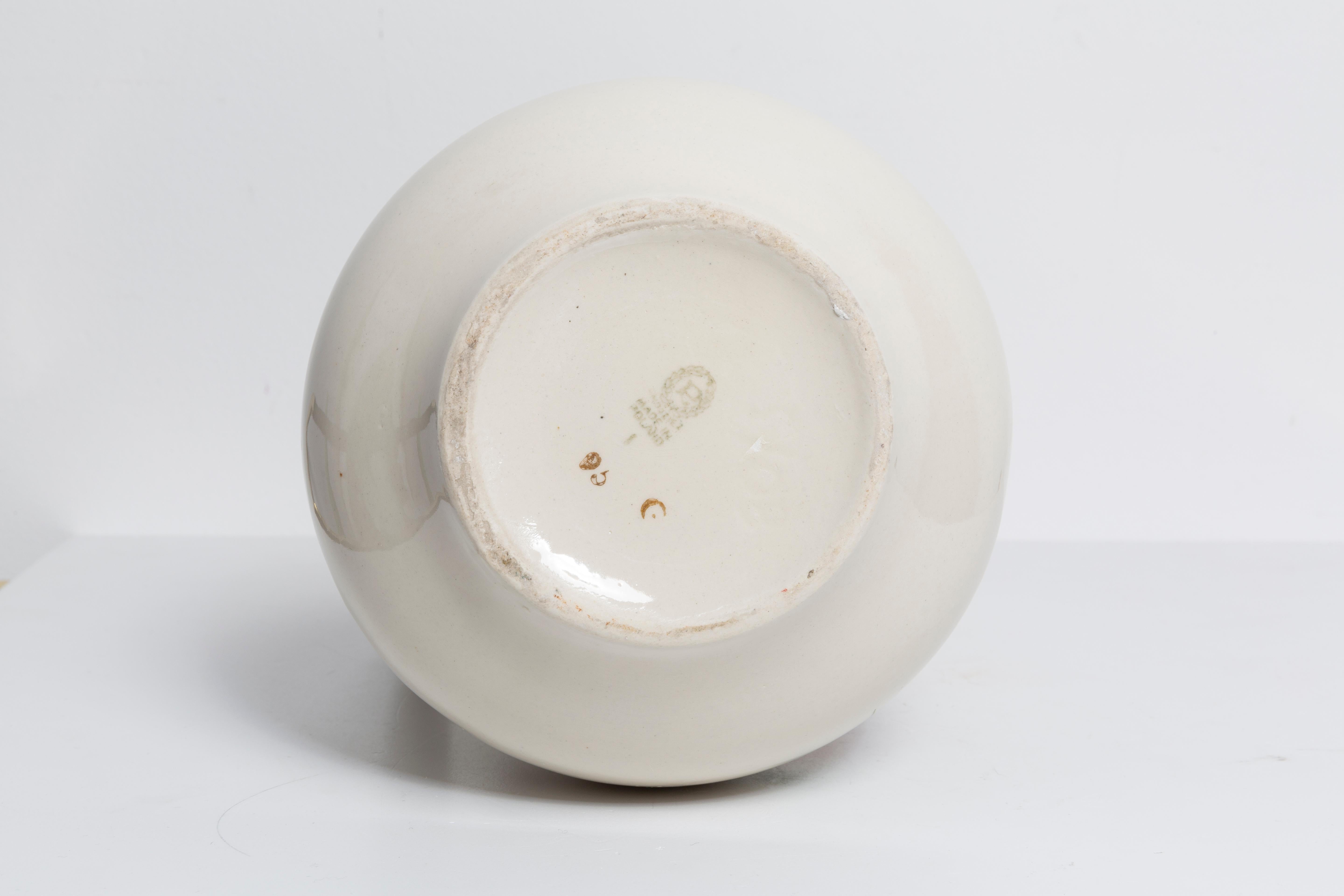 Mid Century Vintage Rose Big Porcelain Ceramic Vase, Europe, 1960s For Sale 3