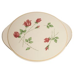 Mid Century Vintage Rose Decorative Porcelain Plate, Germany, 1970s