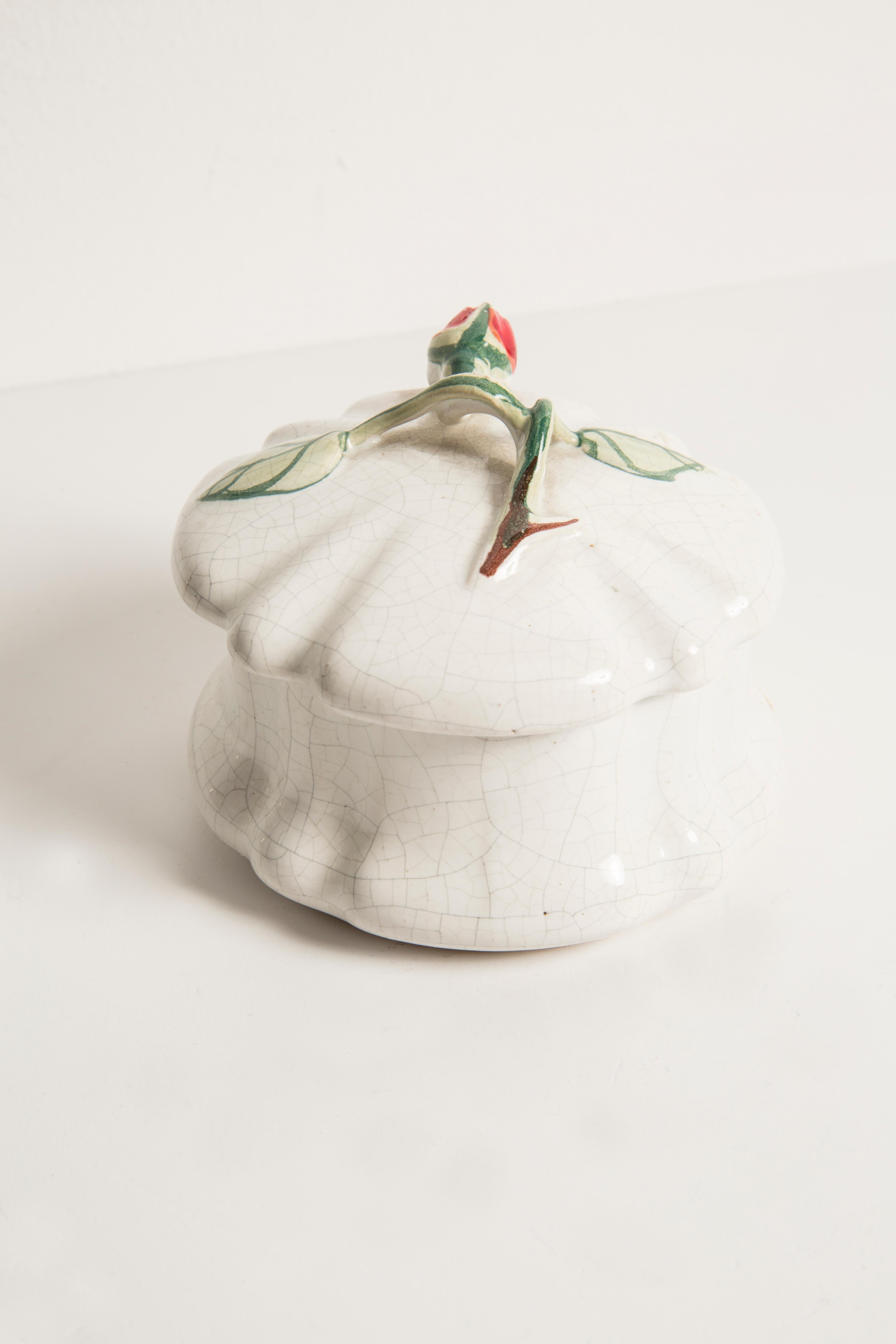 Kleine Vintage-Porzellan-Keramik-Schachtel aus der Mitte des Jahrhunderts, Italien, 1960er Jahre im Zustand „Gut“ im Angebot in 05-080 Hornowek, PL