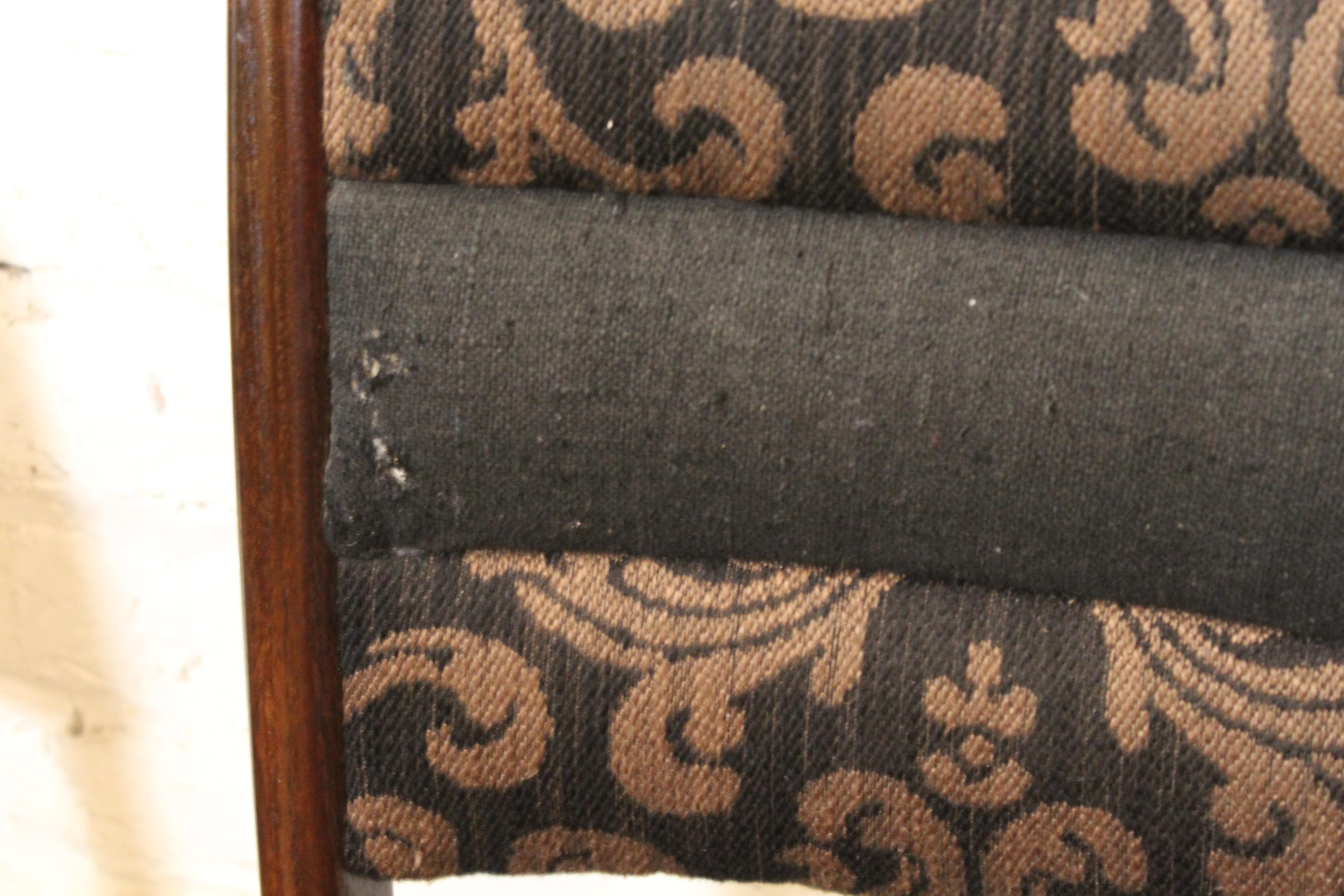 Mid-Century Vintage Palisander gepolsterte Esszimmerstühle im Angebot 5