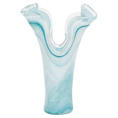Grand vase vintage vert de mer, Italie, années 2000