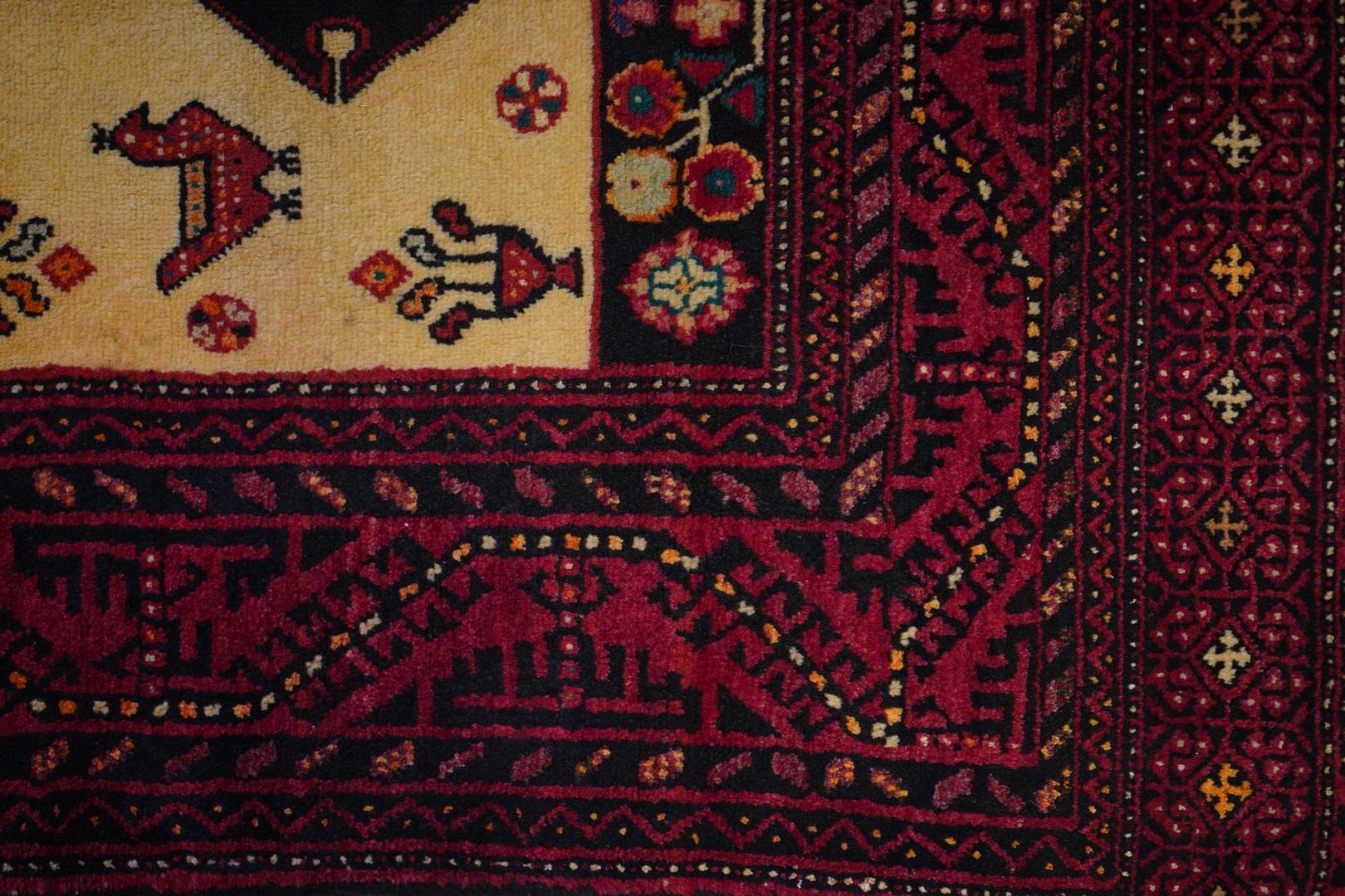 Persian Mid-Century Vintage Semi Antique Qashgai For Sale