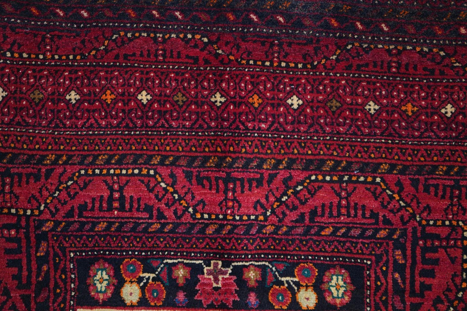 Wool Mid-Century Vintage Semi Antique Qashgai For Sale