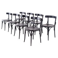 Mid Century Vintage Set of Eight Thonet Style Chairs