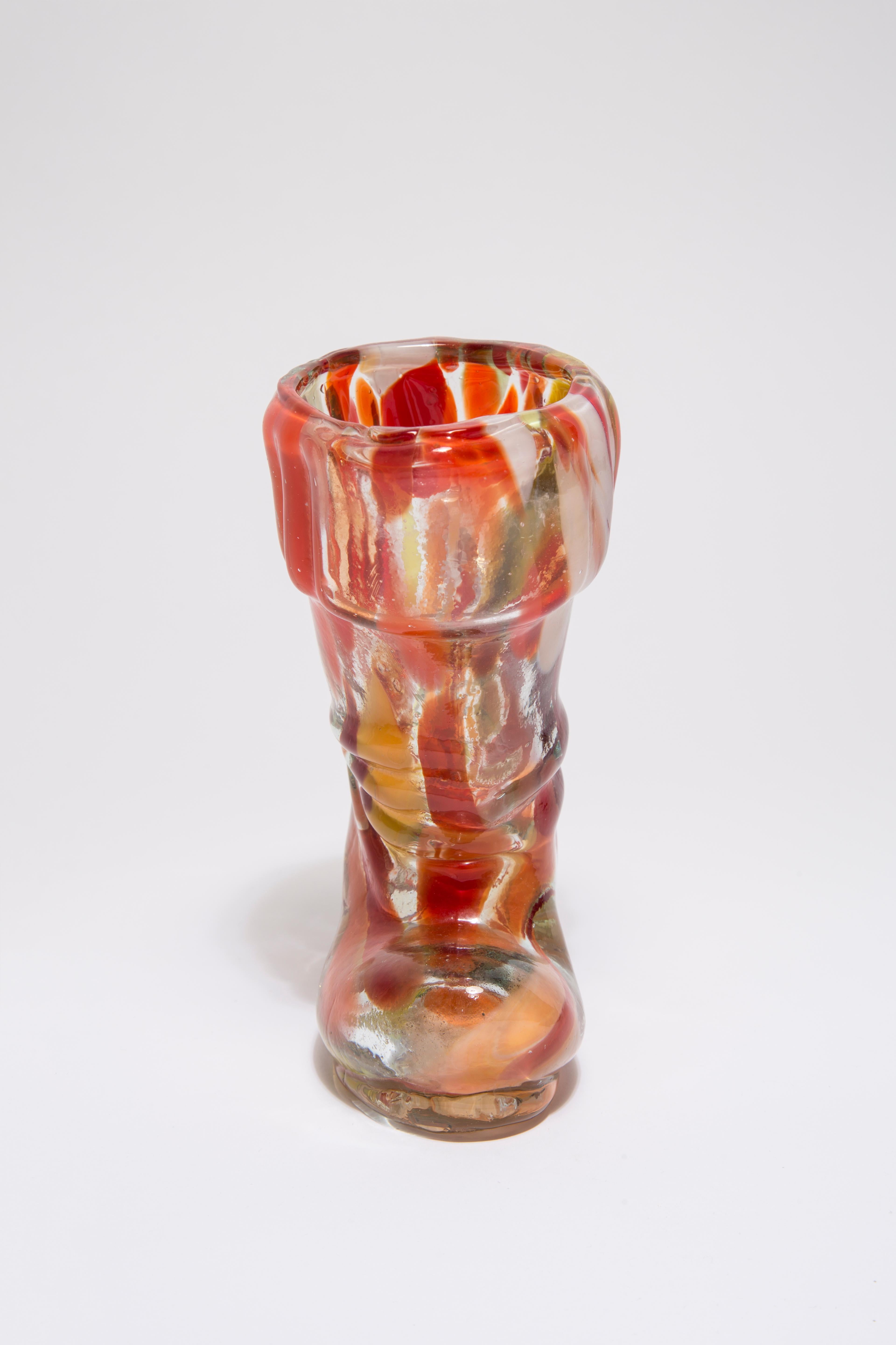 Italian Mid Century Vintage Shoe Small Murano Vase, Italy, 1960s For Sale