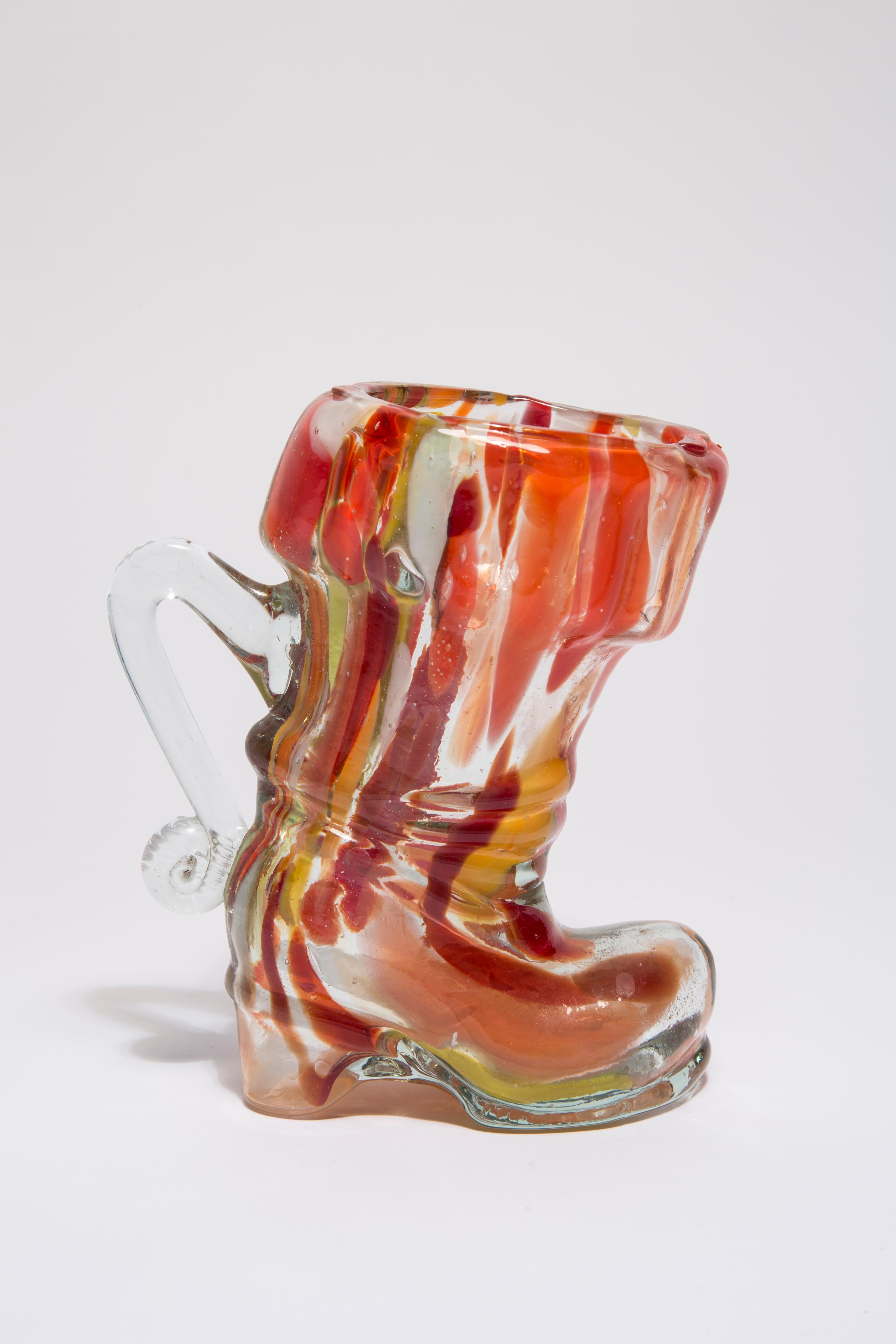 Mid Century Vintage Schuh Kleine Murano Vase, Italien, 1960er Jahre im Zustand „Hervorragend“ im Angebot in 05-080 Hornowek, PL