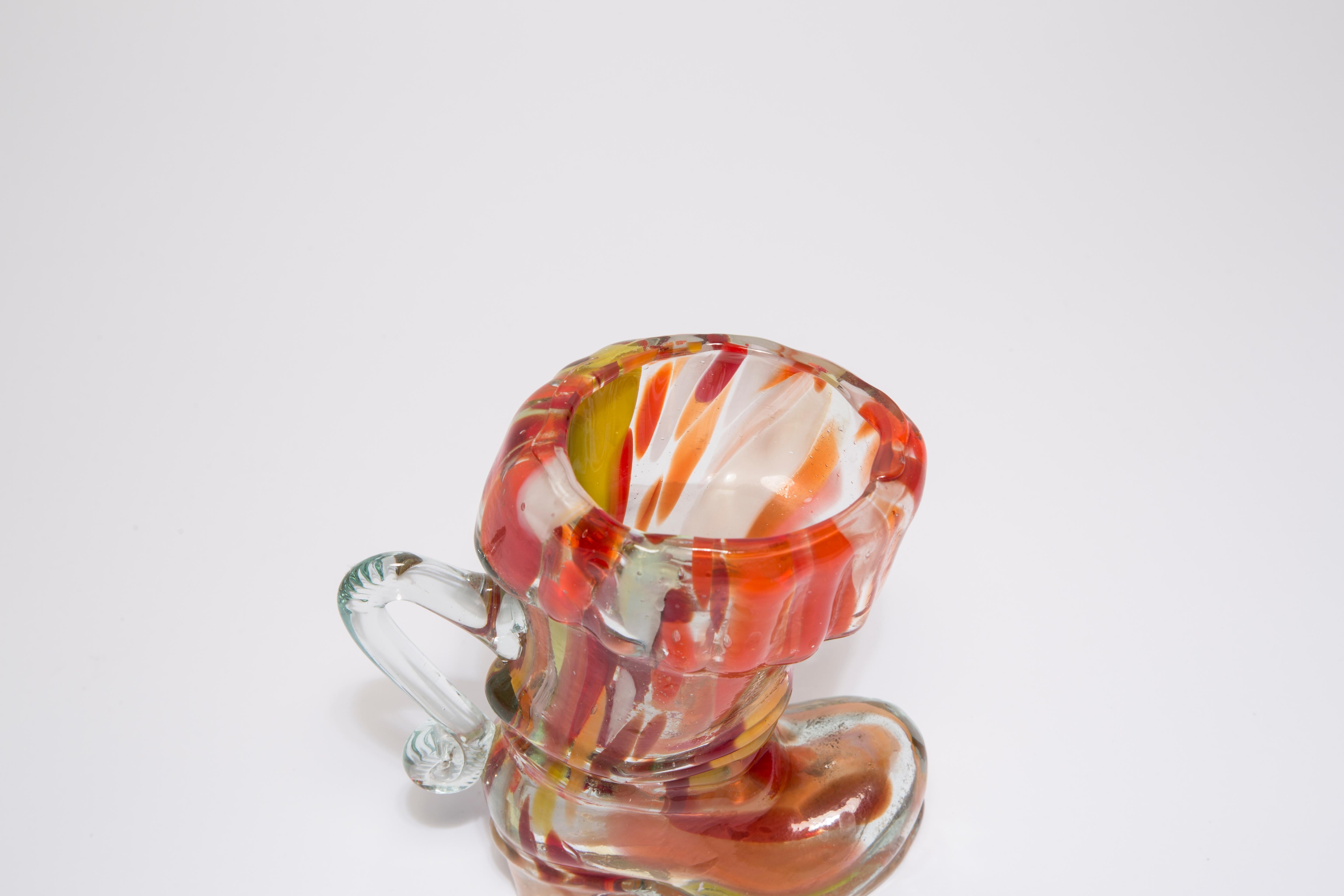 20th Century Mid Century Vintage Shoe Small Murano Vase, Italy, 1960s For Sale