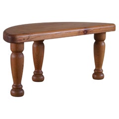 Midcentury Vintage Side Table / Tripod Stool in Solid Pine, Danish Modern, 1970 Midcentury Vintage Side Table / Tripod Stool in Solid Pine, Danish Modern, 1970