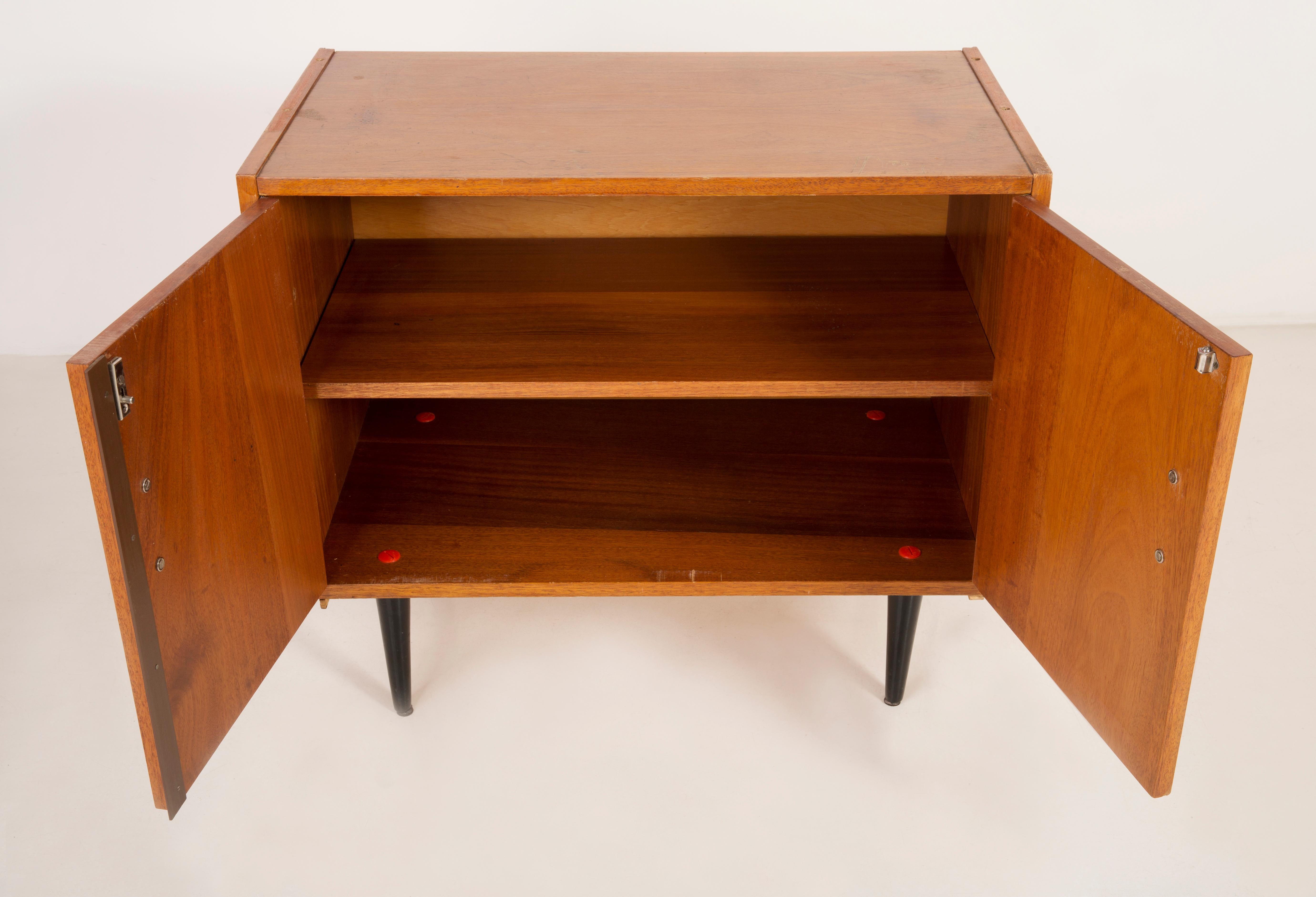 20th Century Midcentury Vintage Sideboard, Wood, Poland, 1960s For Sale