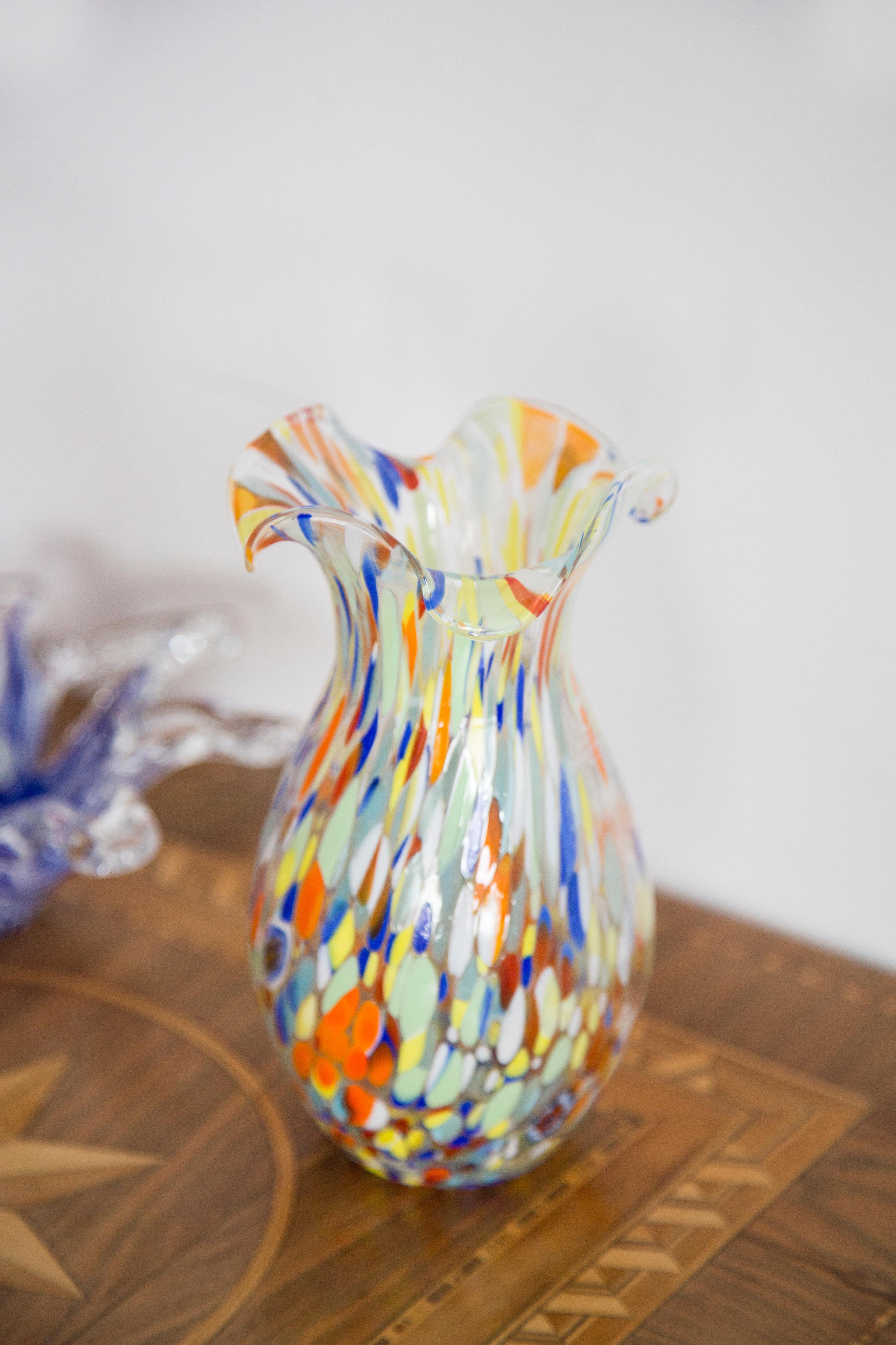Italian Mid Century Vintage Small Murano Vase, Italy, 1960s For Sale