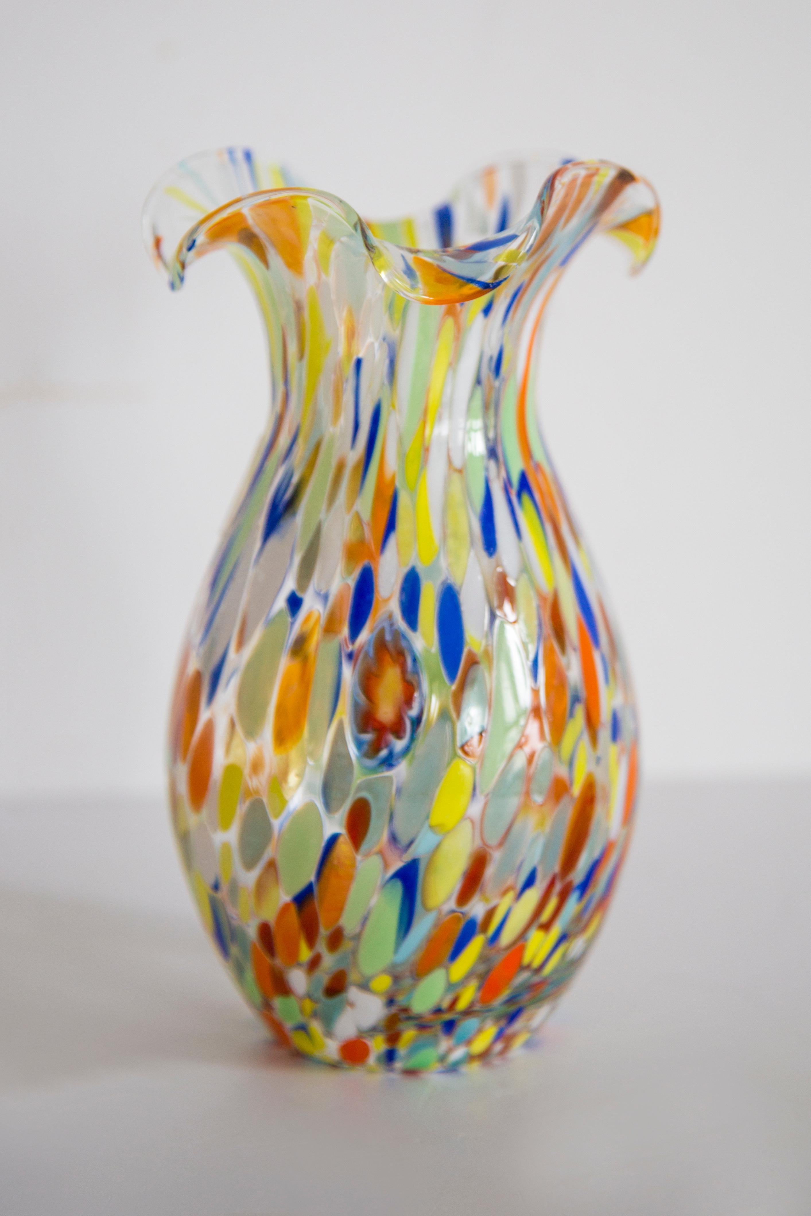20th Century Mid Century Vintage Small Murano Vase, Italy, 1960s For Sale