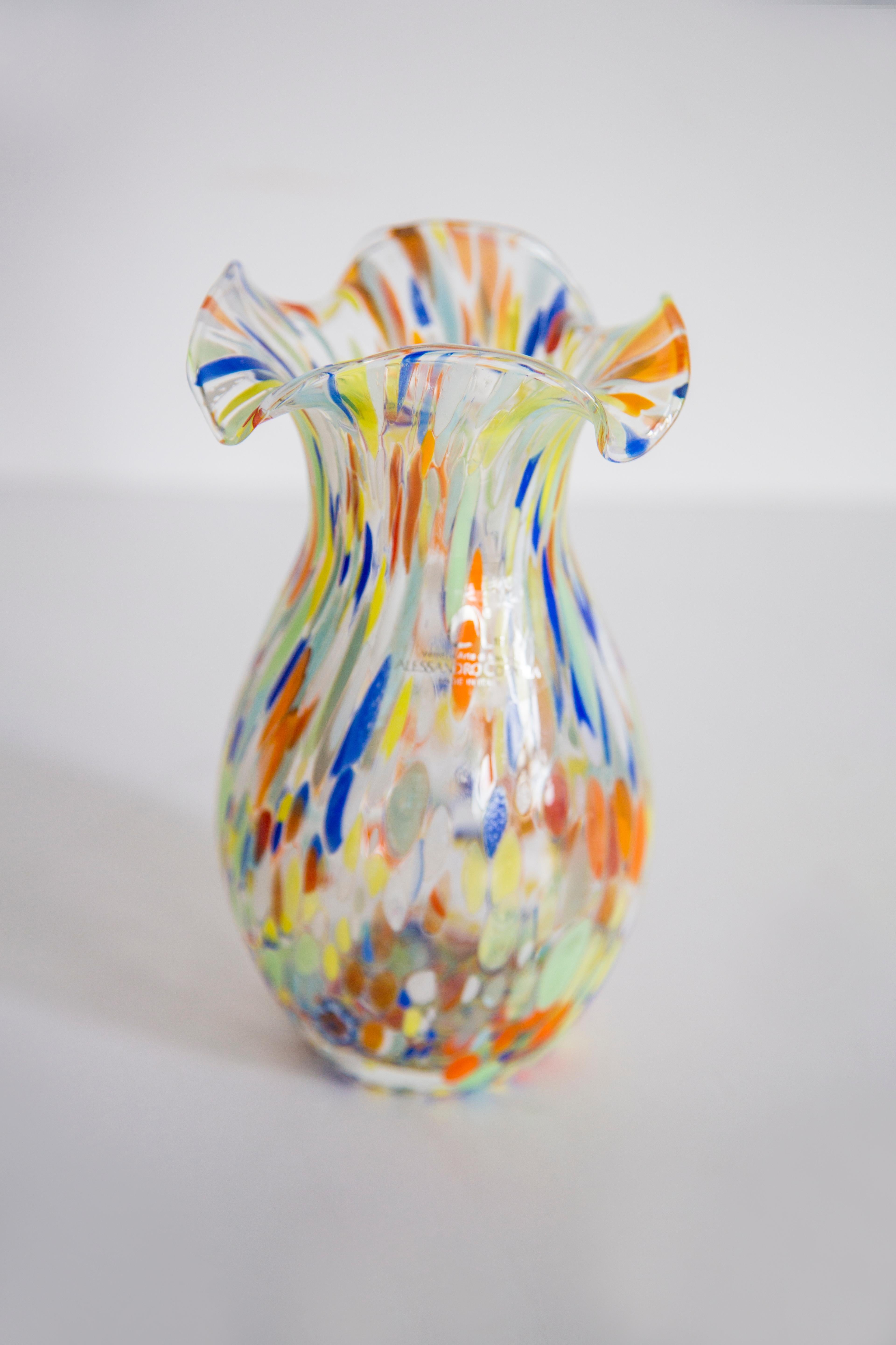 Mid Century Vintage Small Murano Vase, Italy, 1960s For Sale 1