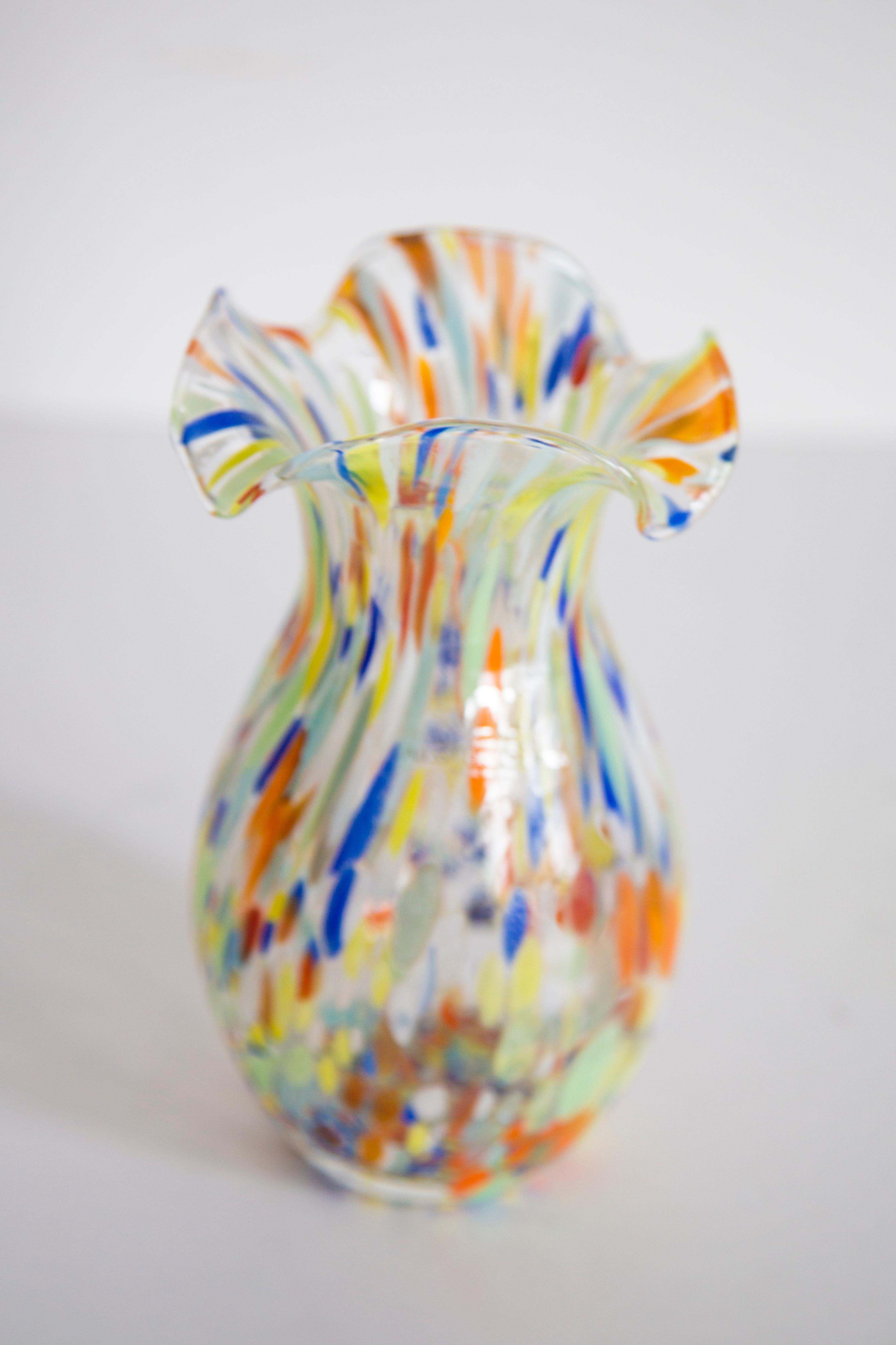 Mid Century Vintage Small Murano Vase, Italy, 1960s For Sale 2
