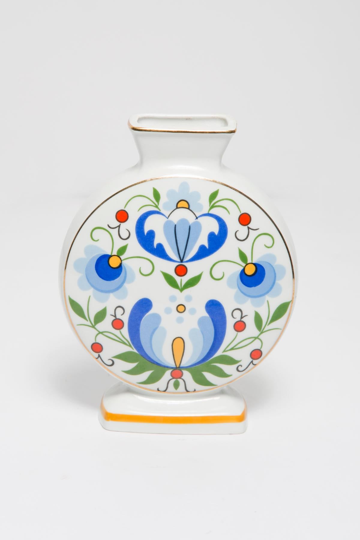 Mid Century Vintage Kleine Vase aus Porzellankeramik, Lubiana, Europa, 1960er Jahre im Zustand „Gut“ im Angebot in 05-080 Hornowek, PL