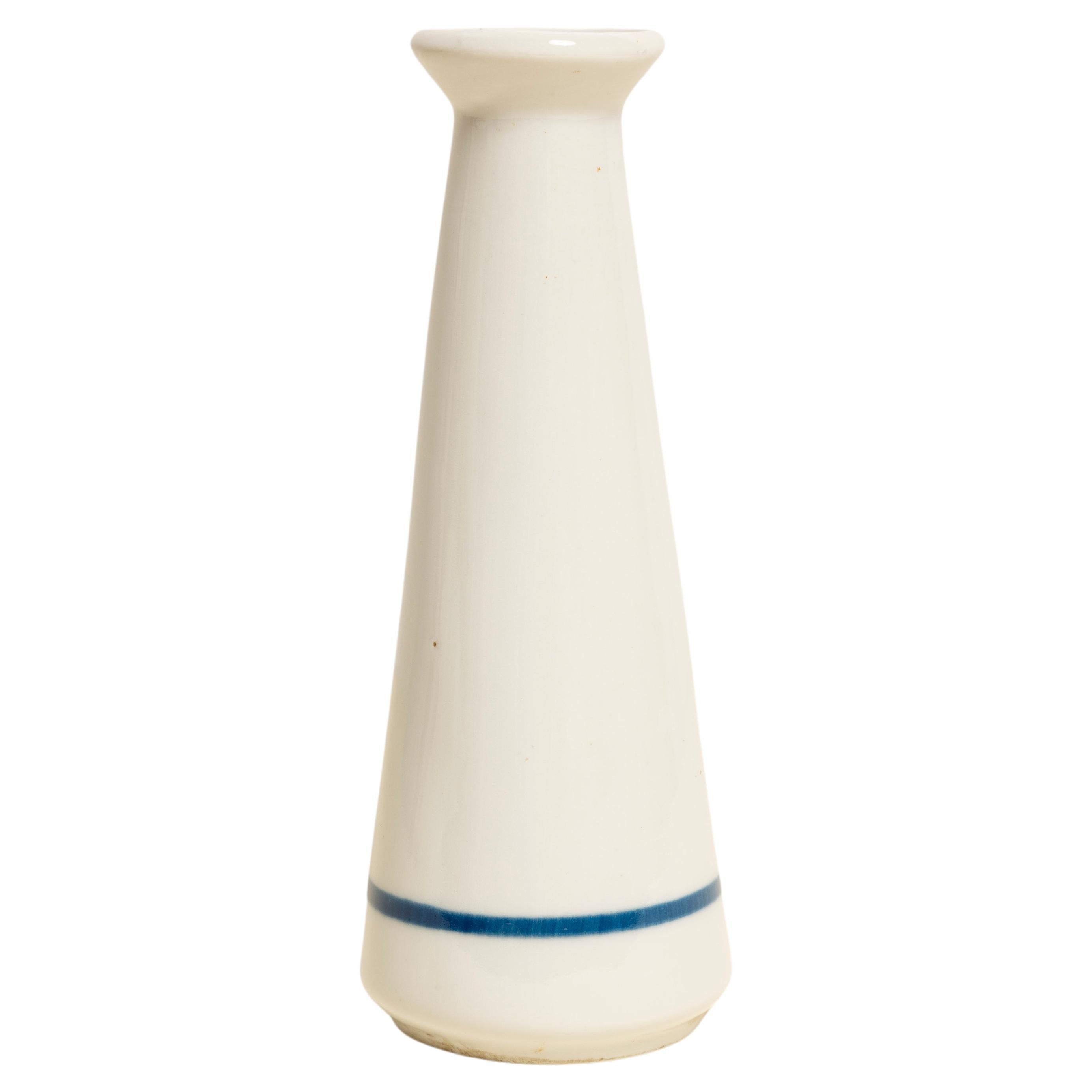 Midcentury Vintage Small Porcelain White Vase, Europe, 1960s