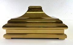 Mid-century vintage solid brass trinket box by Chapman