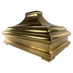 Mid-century vintage solid brass trinket box by Chapman