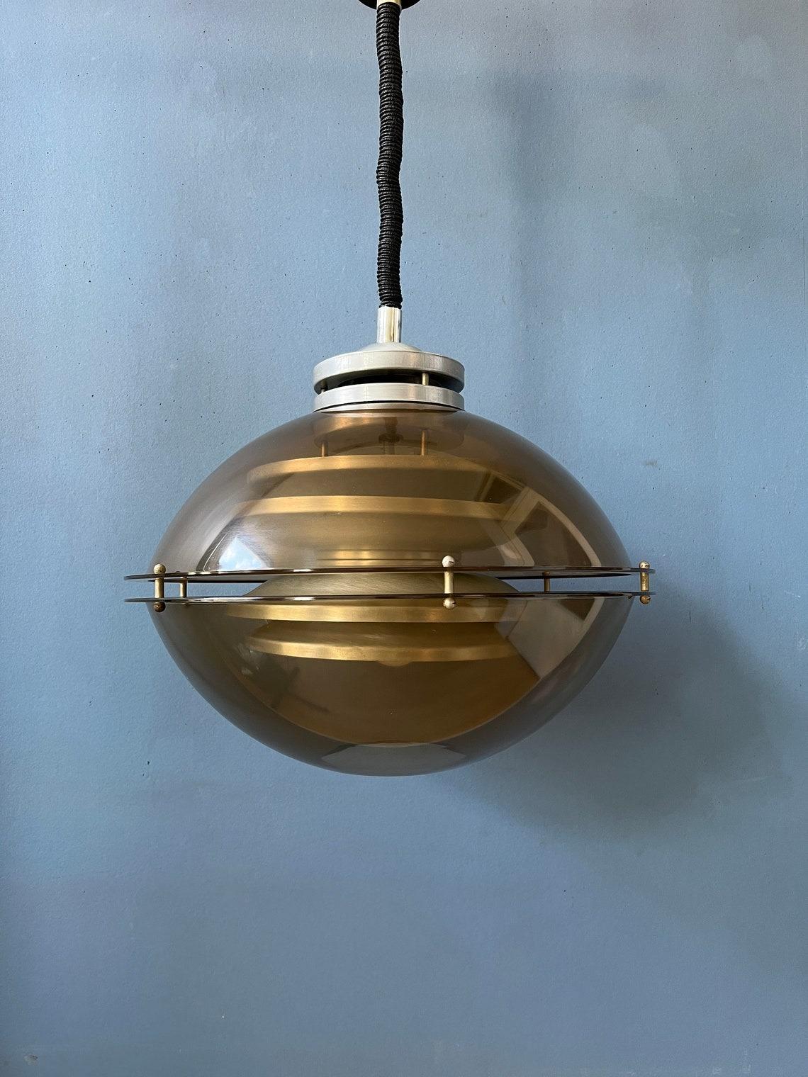 Mid Century Vintage Space Age Pendant Light by Herda, 1970s For Sale 1