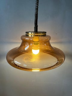 Mid Century Vintage Space Age Pendant Light Ceiling Lamp by Herda, 1970s