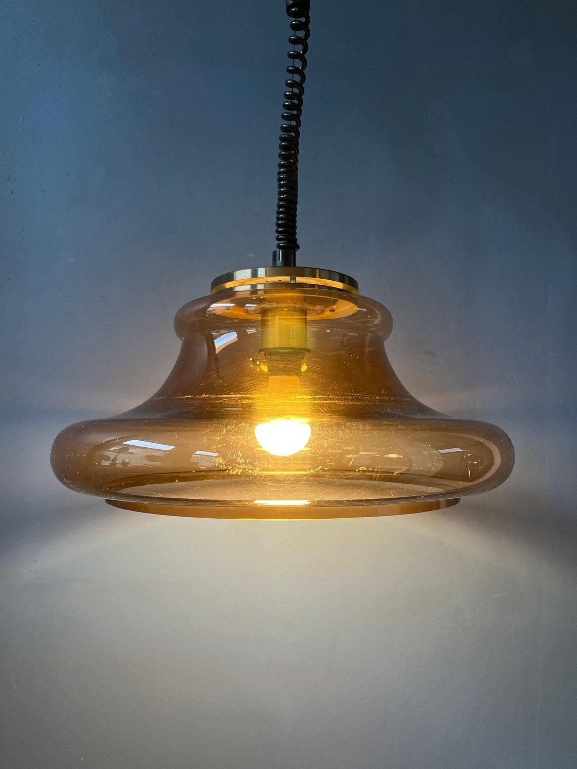 Mid Century Vintage Space Age Pendant Light Ceiling Lamp by Herda, 1970s In Good Condition For Sale In ROTTERDAM, ZH