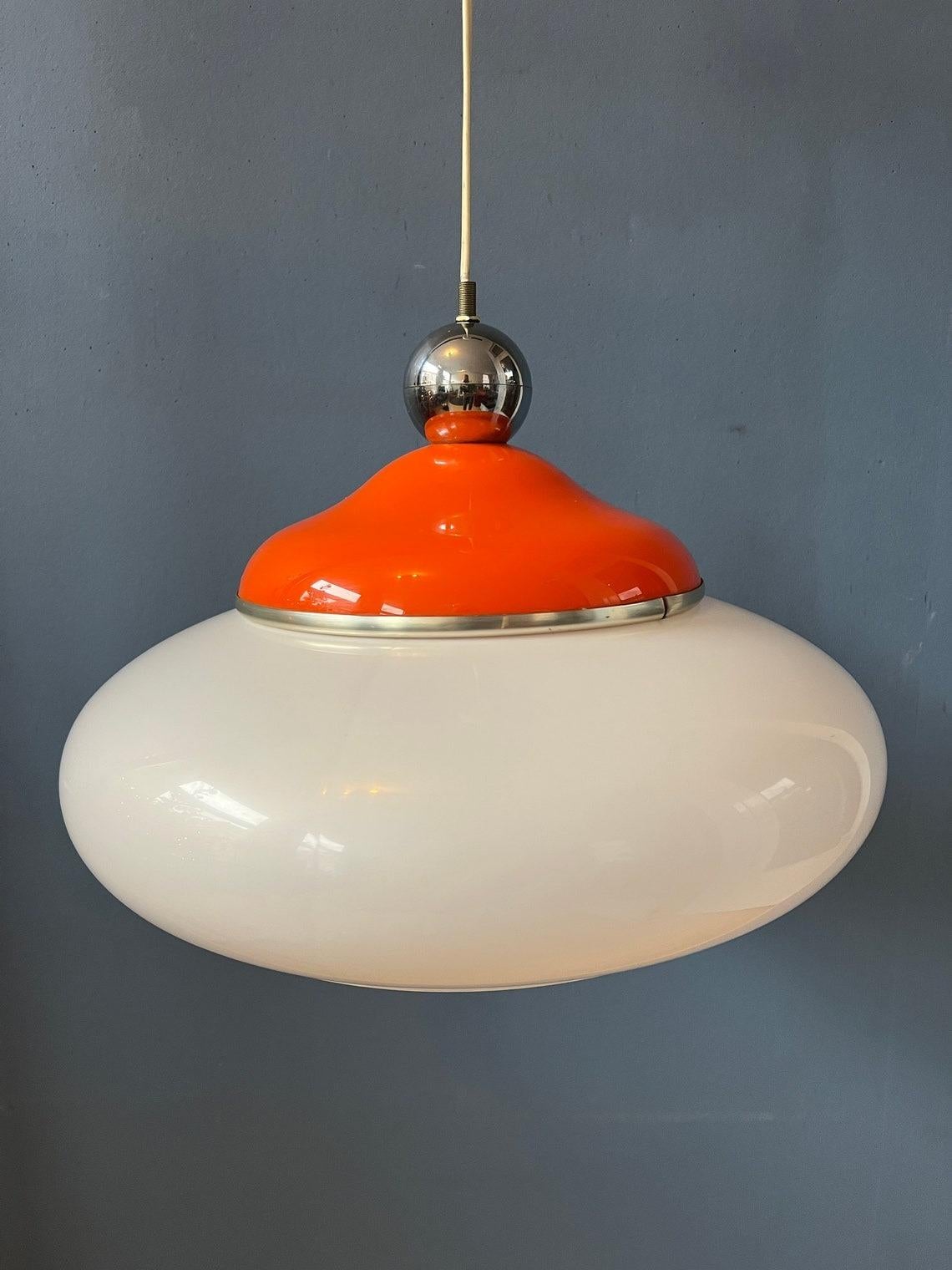 Mid Century Vintage Space Age Pendant Light Fixture Lamp, 1970s For Sale 2