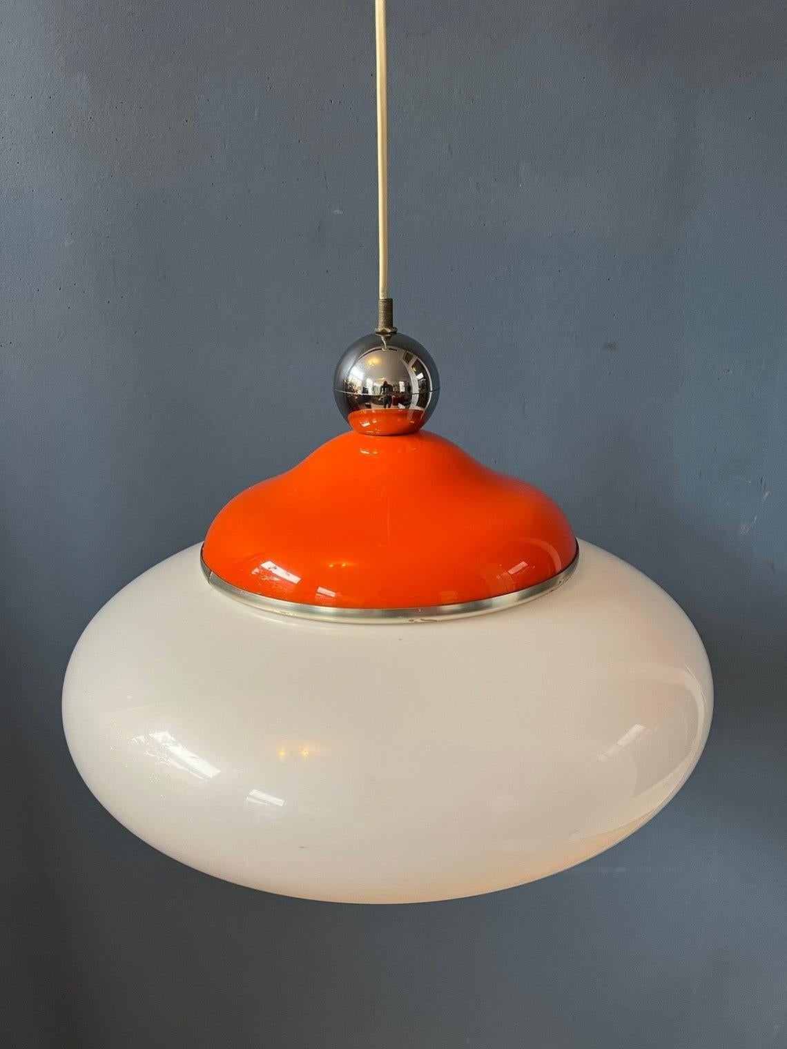 Mid Century Vintage Space Age Pendant Light Fixture Lamp, 1970s For Sale 3