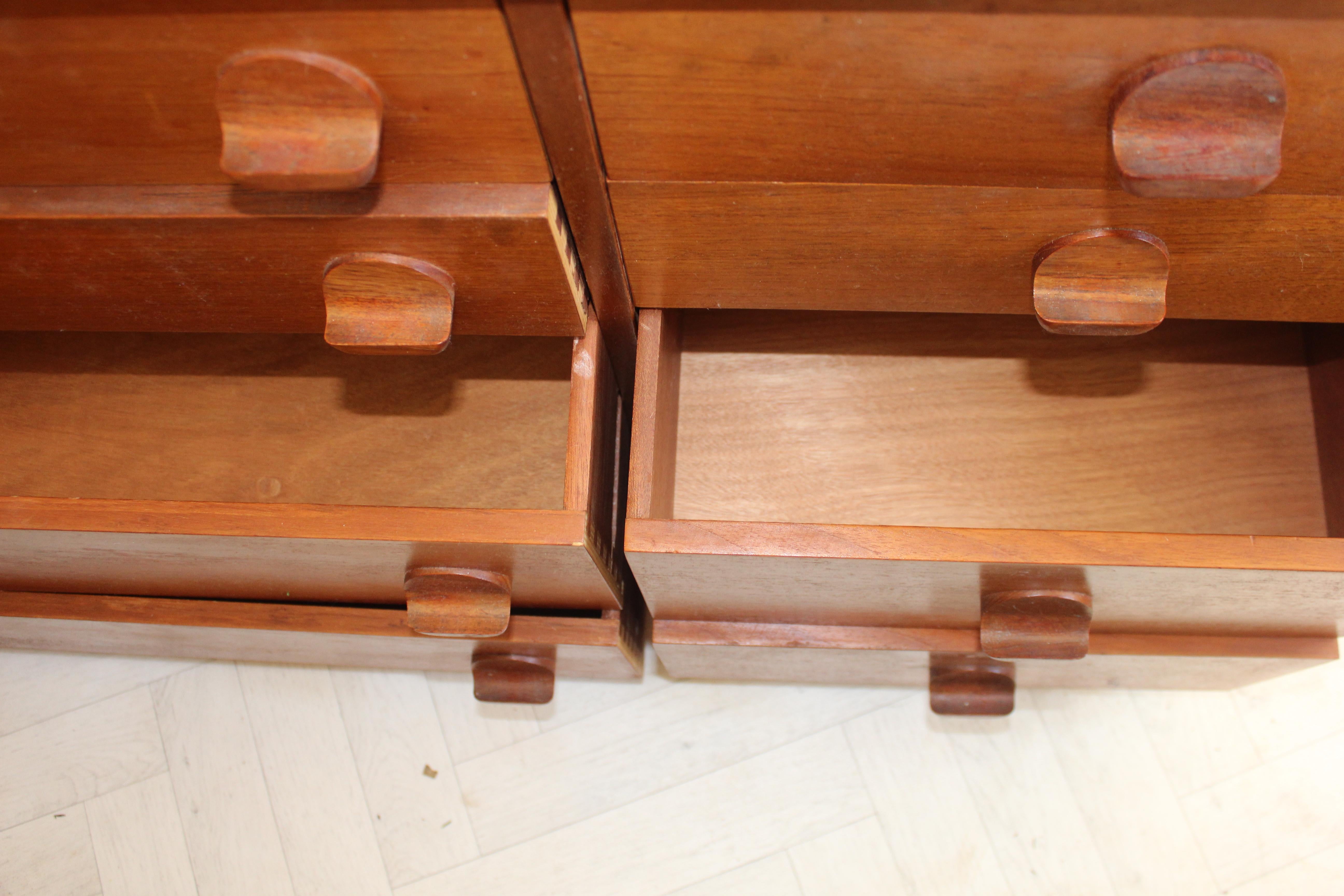 Mid Century Vintage STAG Teak Chest of 8 Drawers For Sale 3