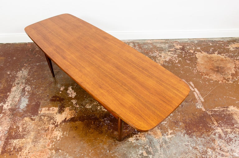 MidCentury Vintage Surfboard Coffee Table with Ladder Storage 1960's