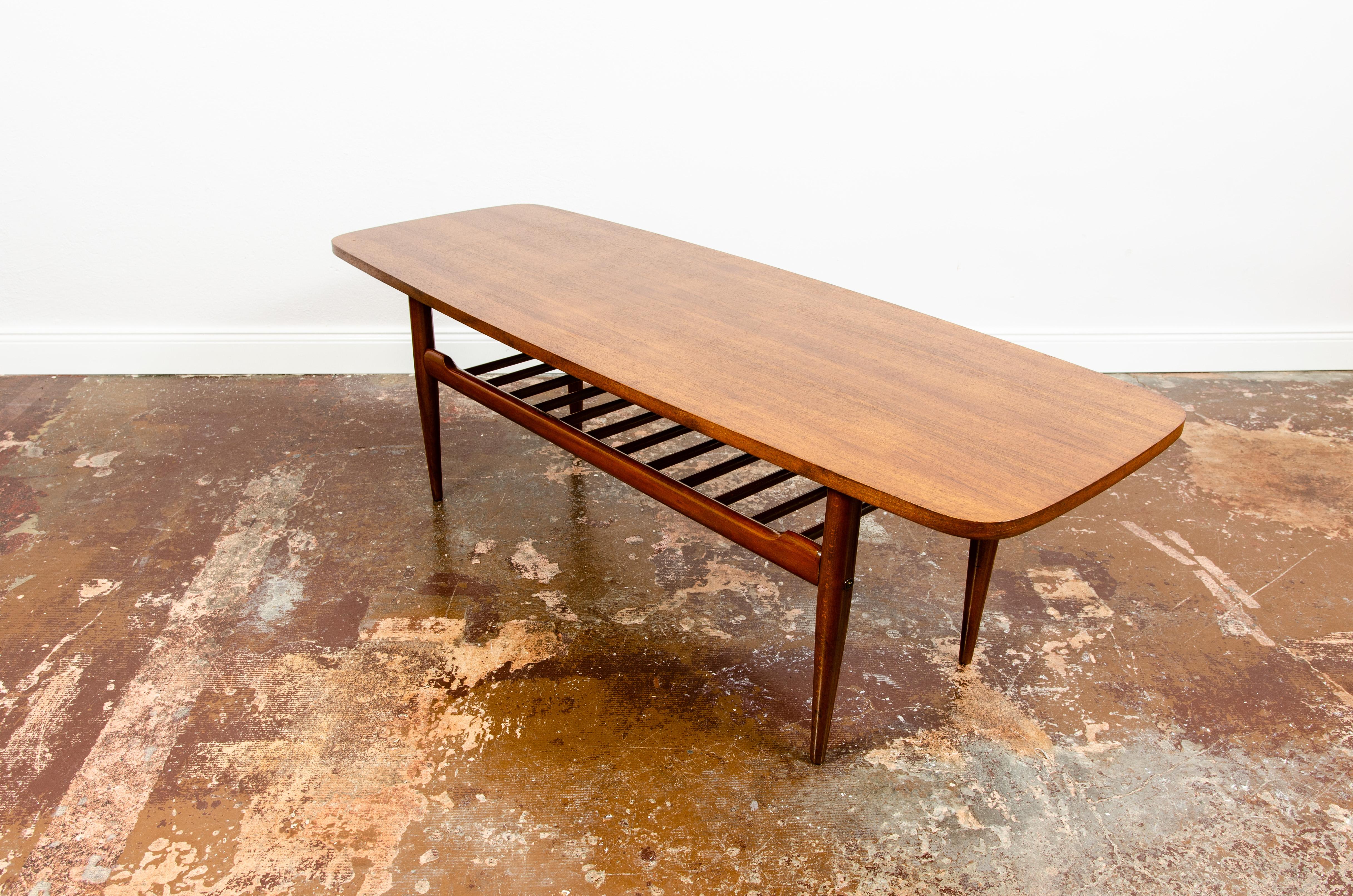 mid century surfboard coffee table