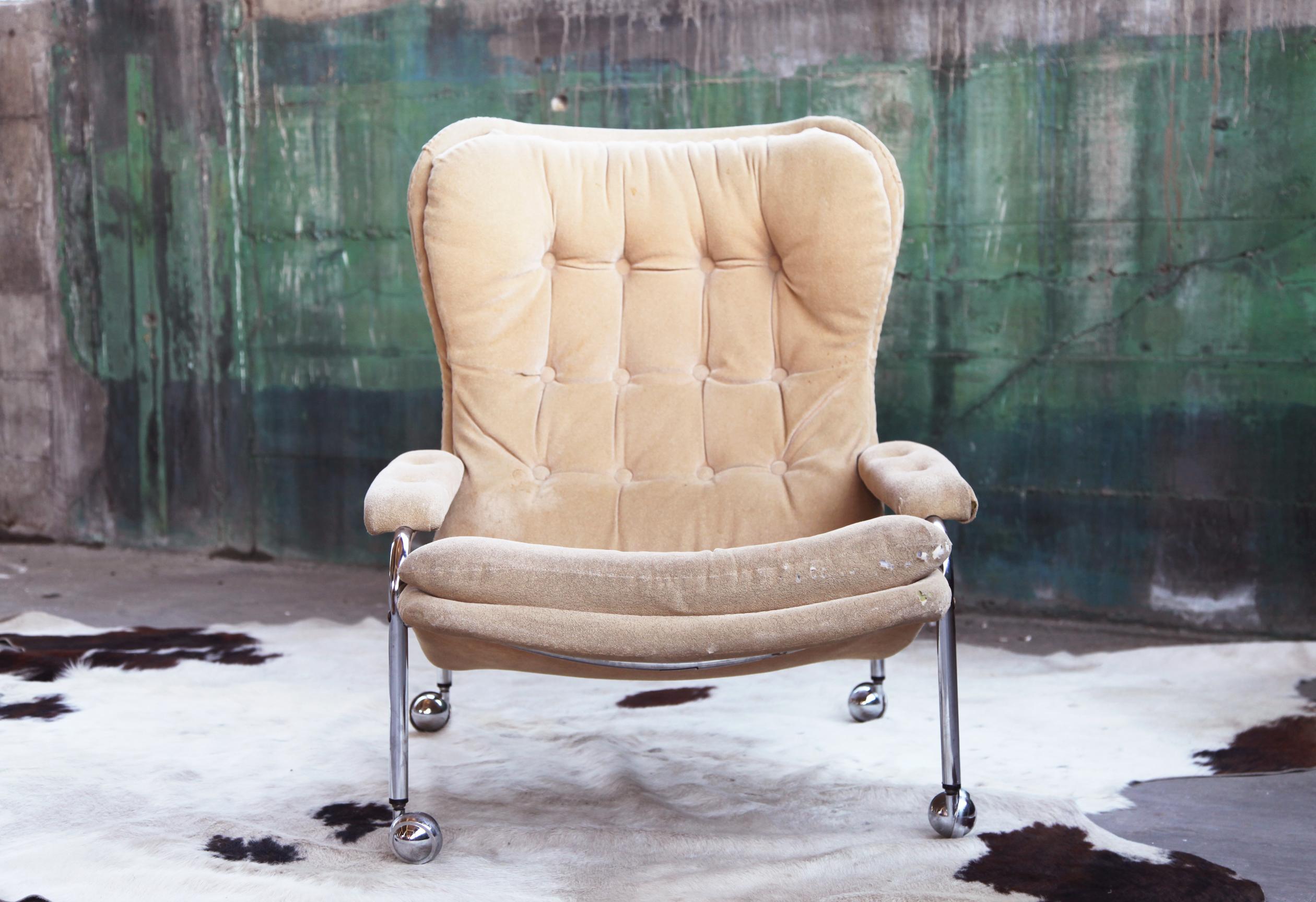 Fauteuil de salon suédois vintage du milieu du siècle dernier par Scapa Rydaholm, 1970 en vente 3