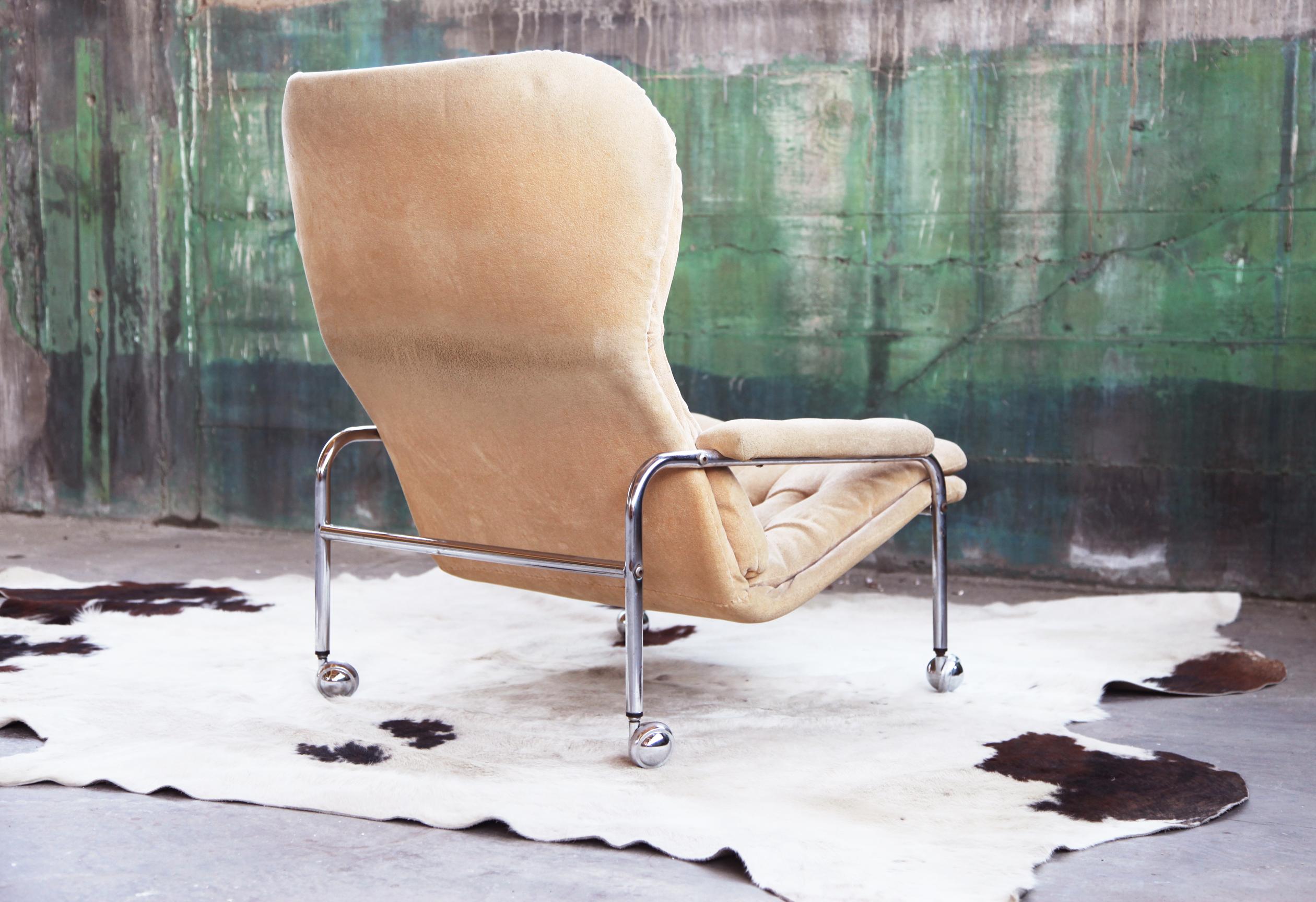 Mid Century Vintage Swedish Lounge Chair by Scapa Rydaholm, 1970s For Sale 1
